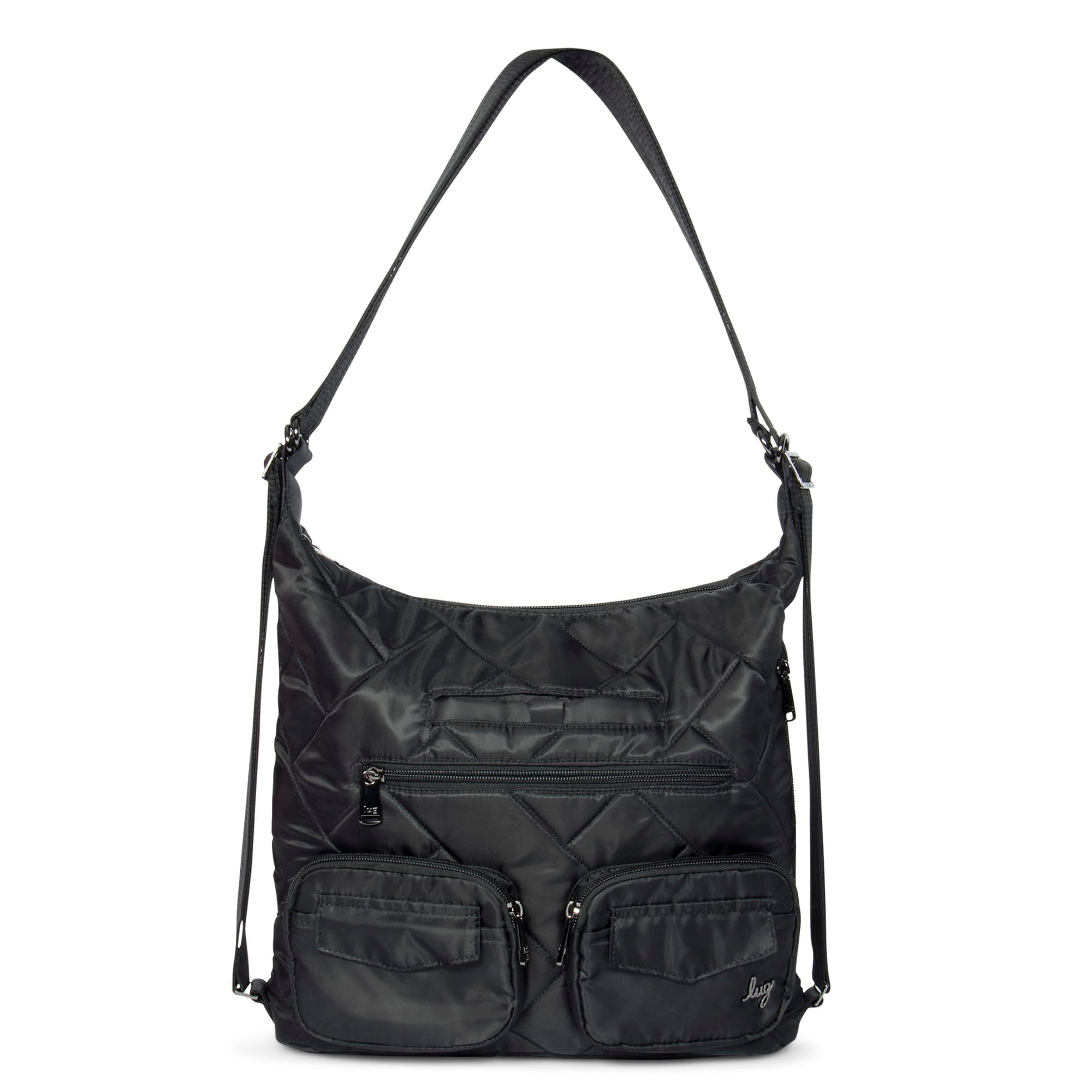 Zipliner 2 Convertible Hobo Bag - MIDNIGHT BLACK - Zipliner_Black_01_5c8ee291-c10a-4fcd-808a-527d7a798145