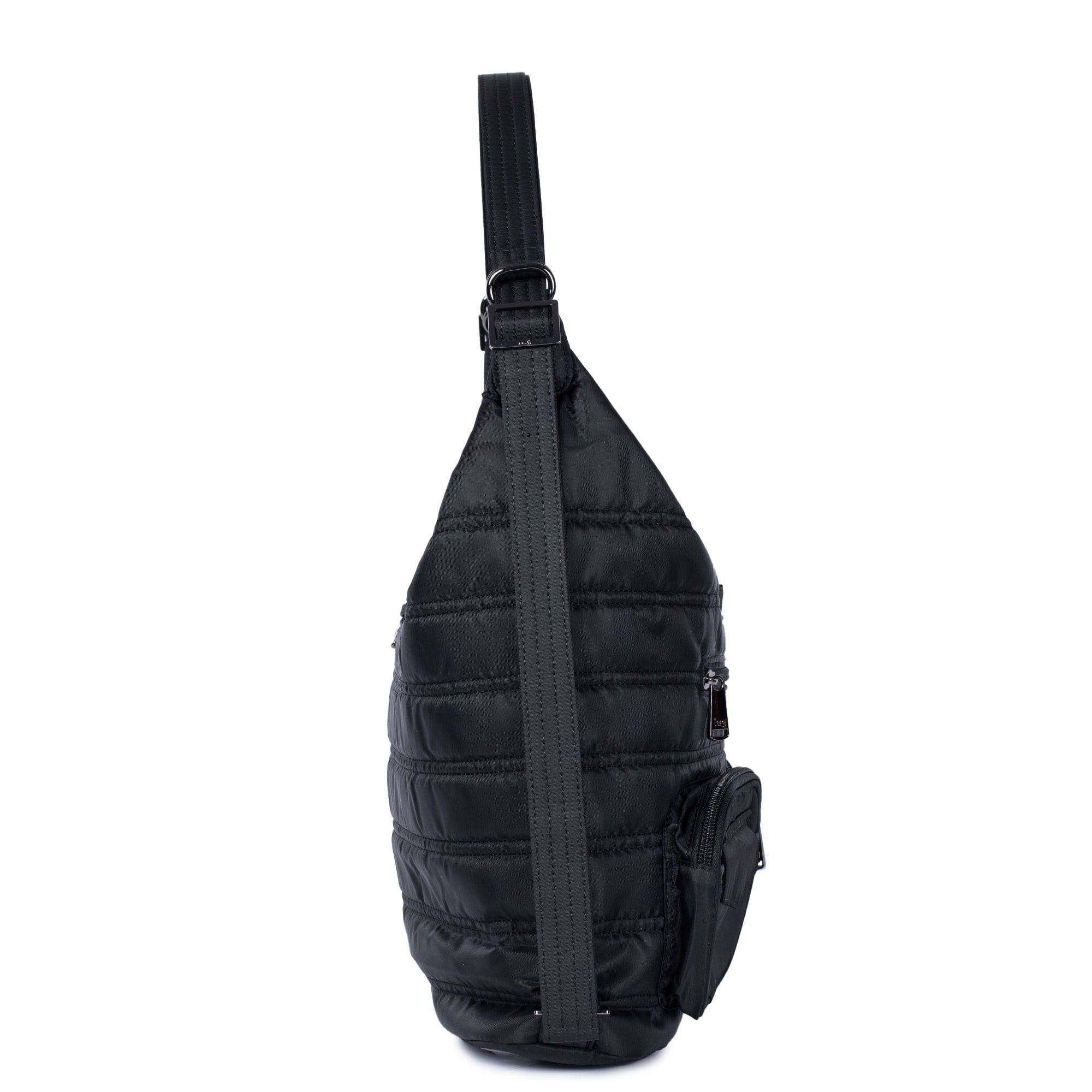 Zipliner Convertible Hobo Bag - MIDNIGHT BLACK - Zipliner_Black_03
