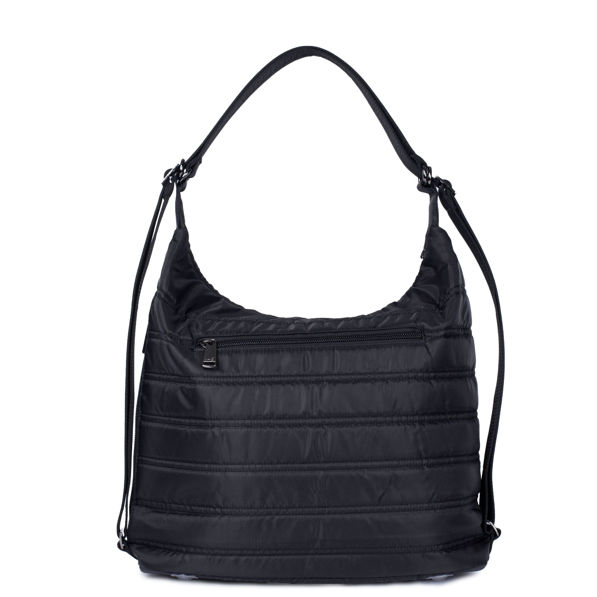 Zipliner Convertible Hobo Bag - MIDNIGHT BLACK - Zipliner_Black_04
