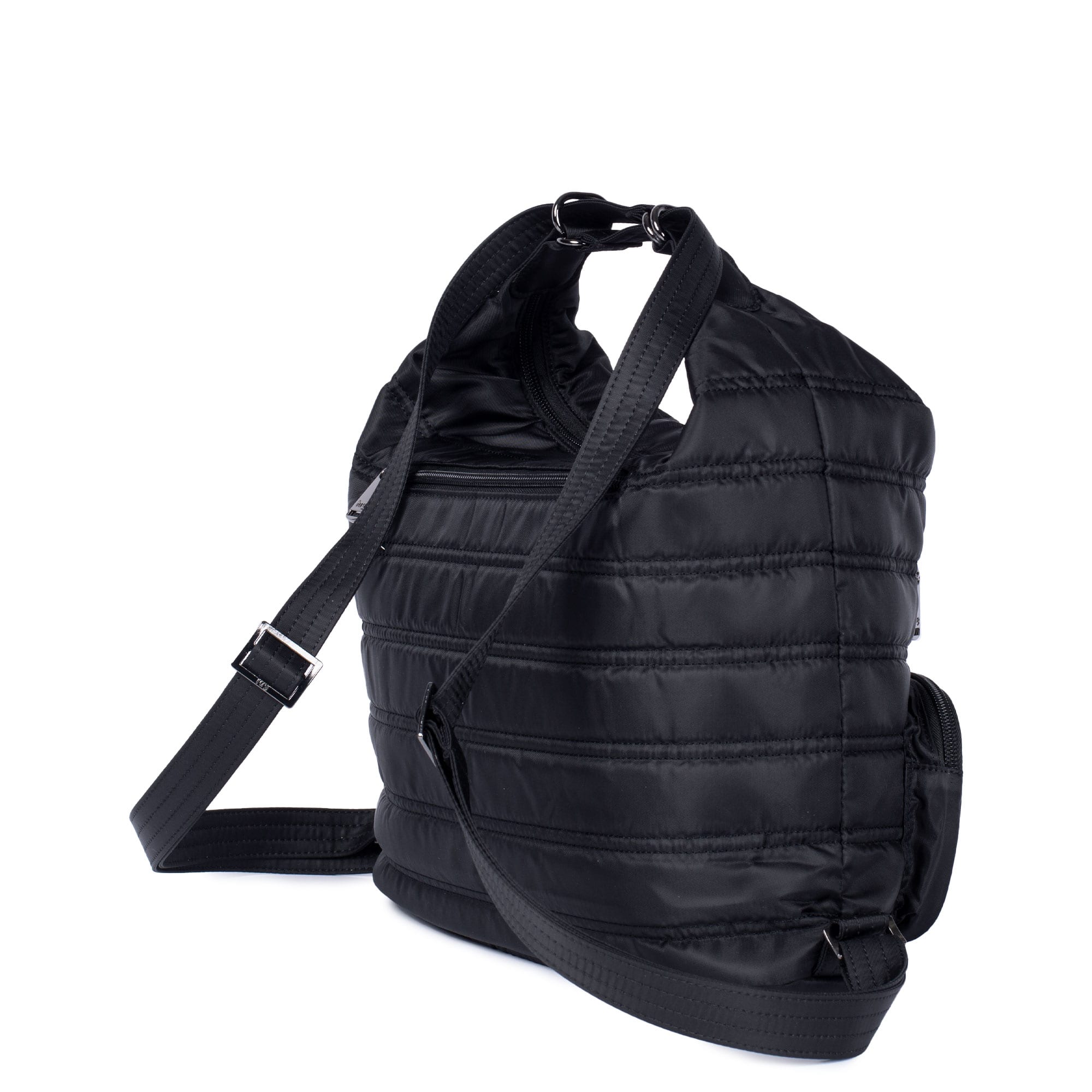 Zipliner Convertible Hobo Bag - MIDNIGHT BLACK - Zipliner_Black_04a