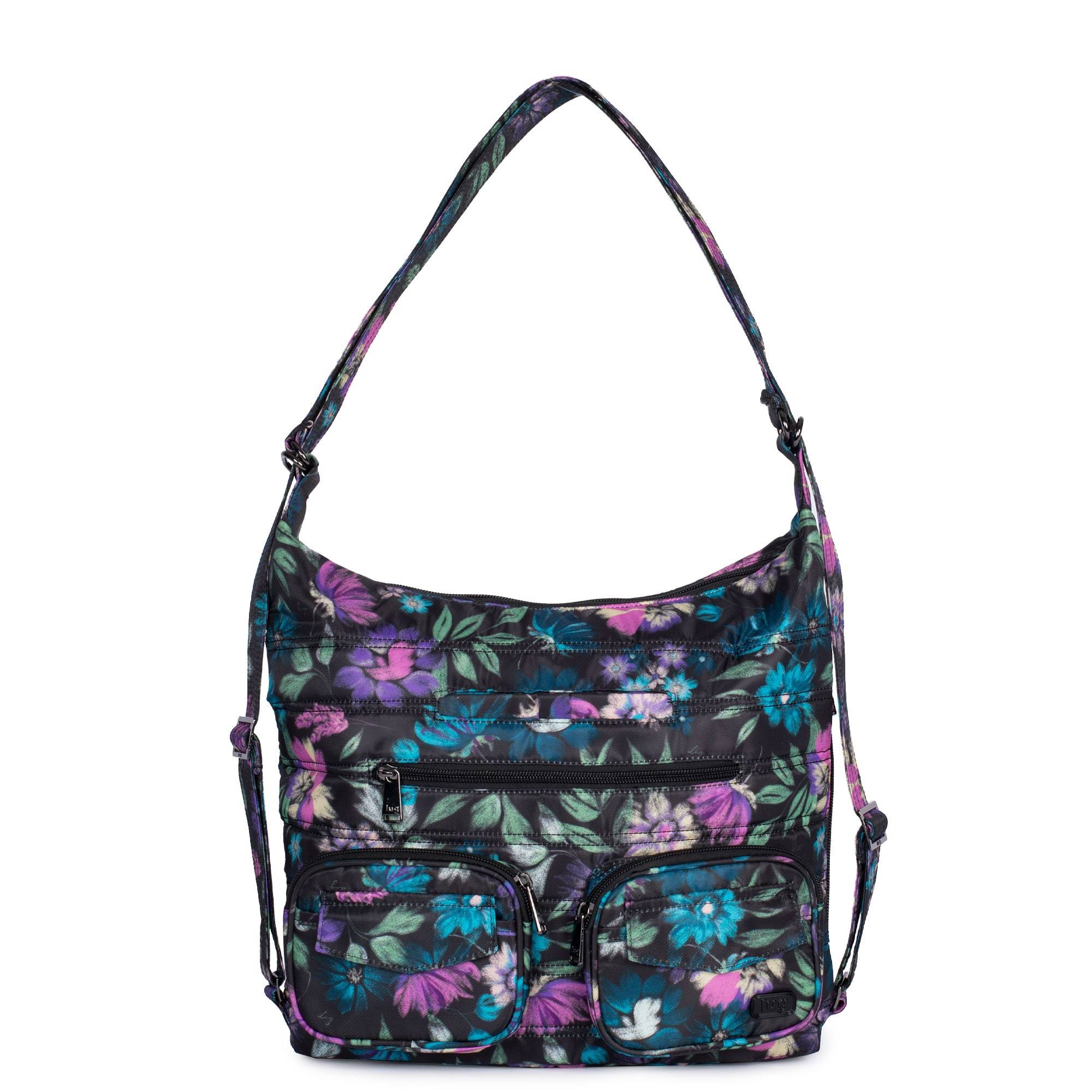 Zipliner Convertible Hobo Bag - BLOOM BLACK - Zipliner_BloomBlack_01_365ad6e3-22c5-46d0-97e6-4280b31cc05e