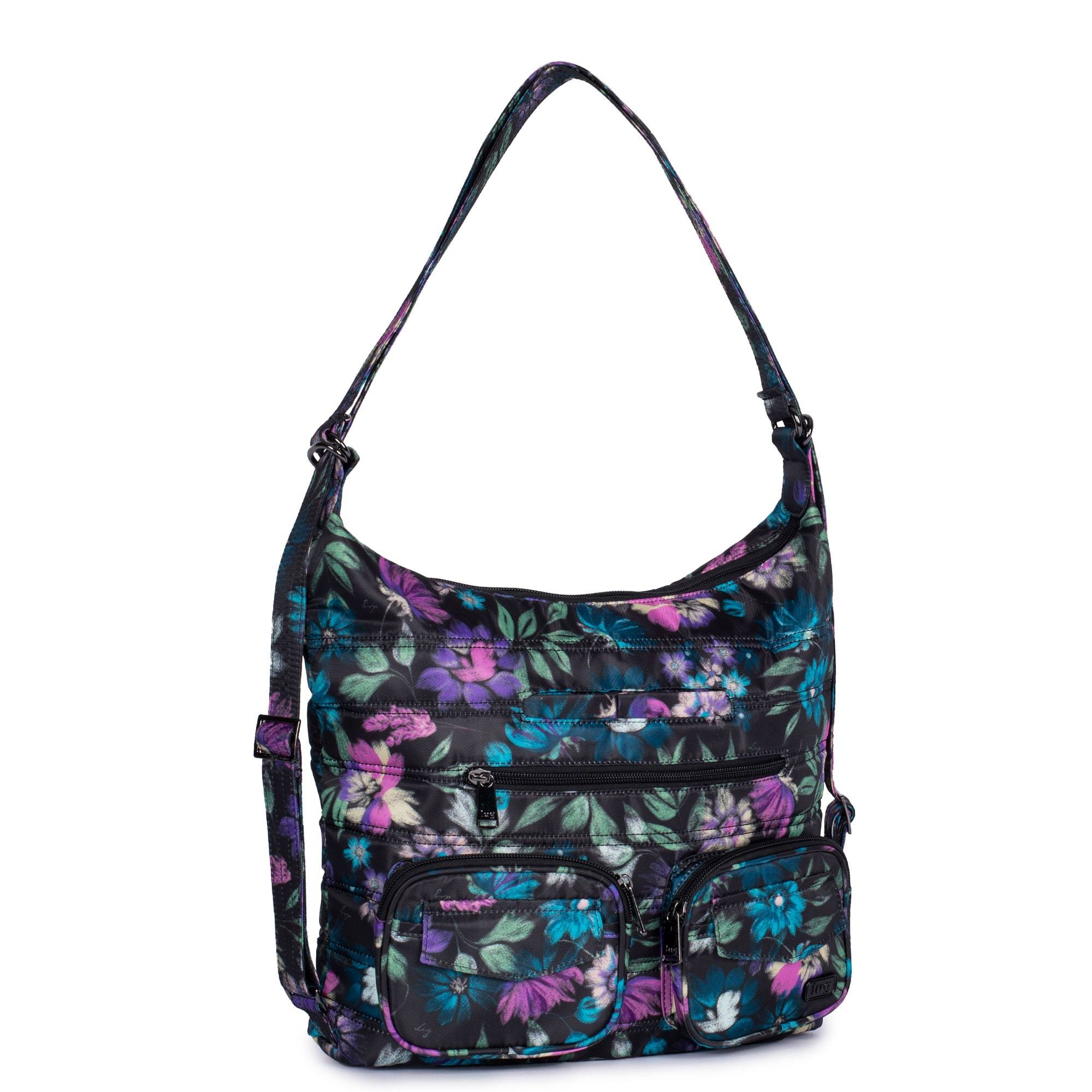 Zipliner Convertible Hobo Bag - BLOOM BLACK - Zipliner_BloomBlack_02_465834b2-b9cf-47df-a0b0-1f1a8bf06759