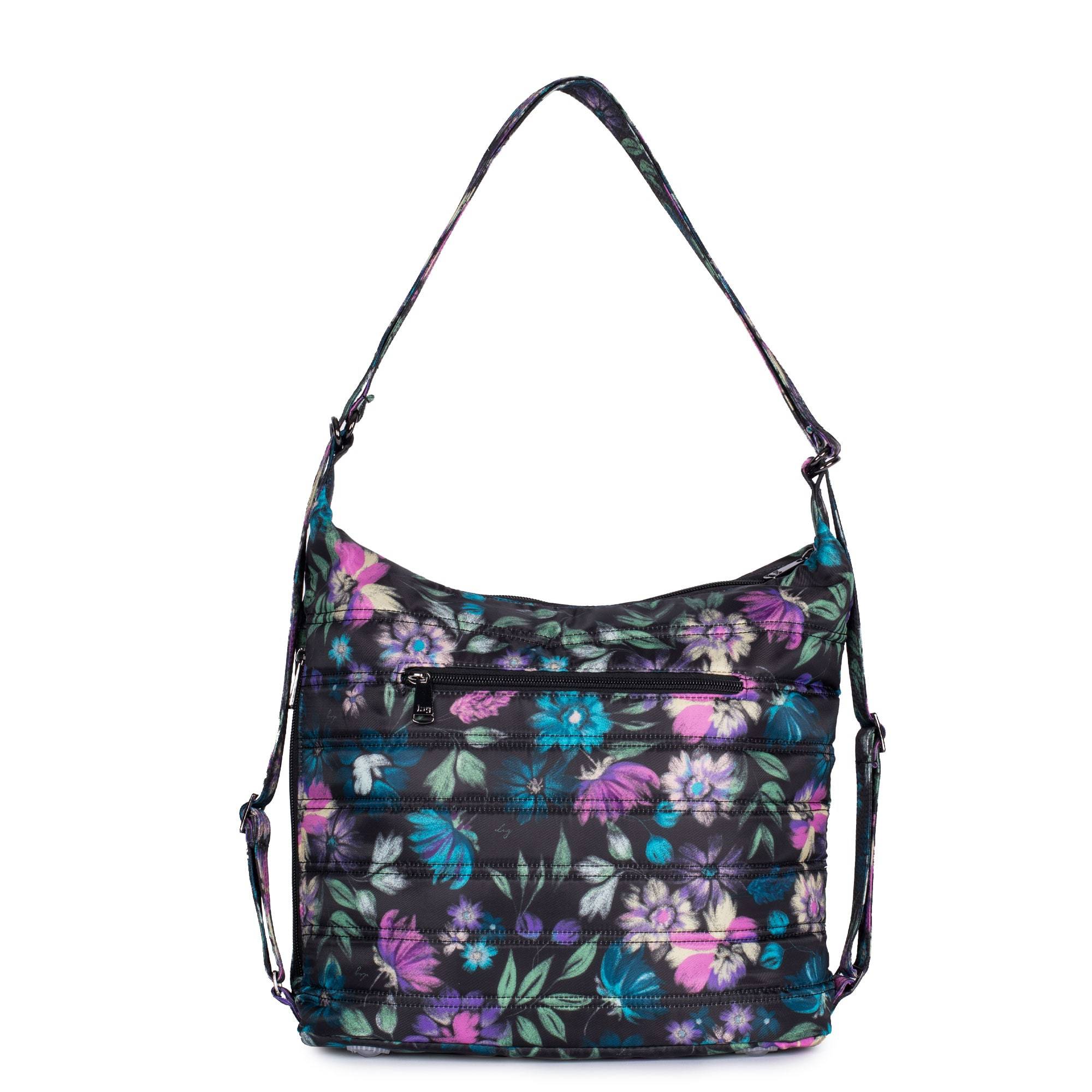 Zipliner Convertible Hobo Bag - BLOOM BLACK - Zipliner_BloomBlack_04_7eb3f8c3-445d-4ab1-9e02-77c65d066e28