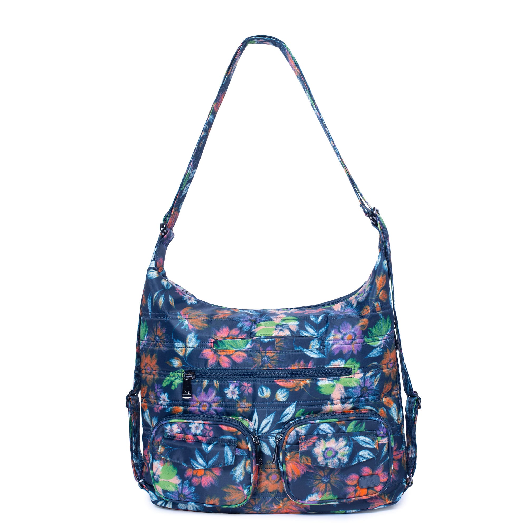 Zipliner Convertible Hobo Bag - BLOOM NAVY - Zipliner_BloomNavy_01