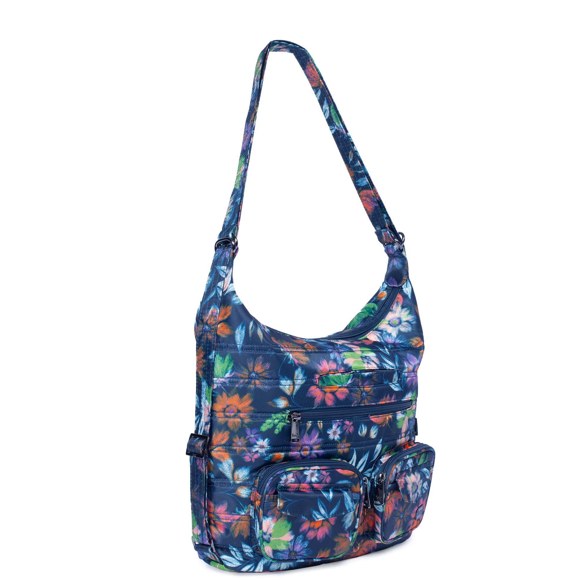 Zipliner Convertible Hobo Bag - BLOOM NAVY - Zipliner_BloomNavy_02