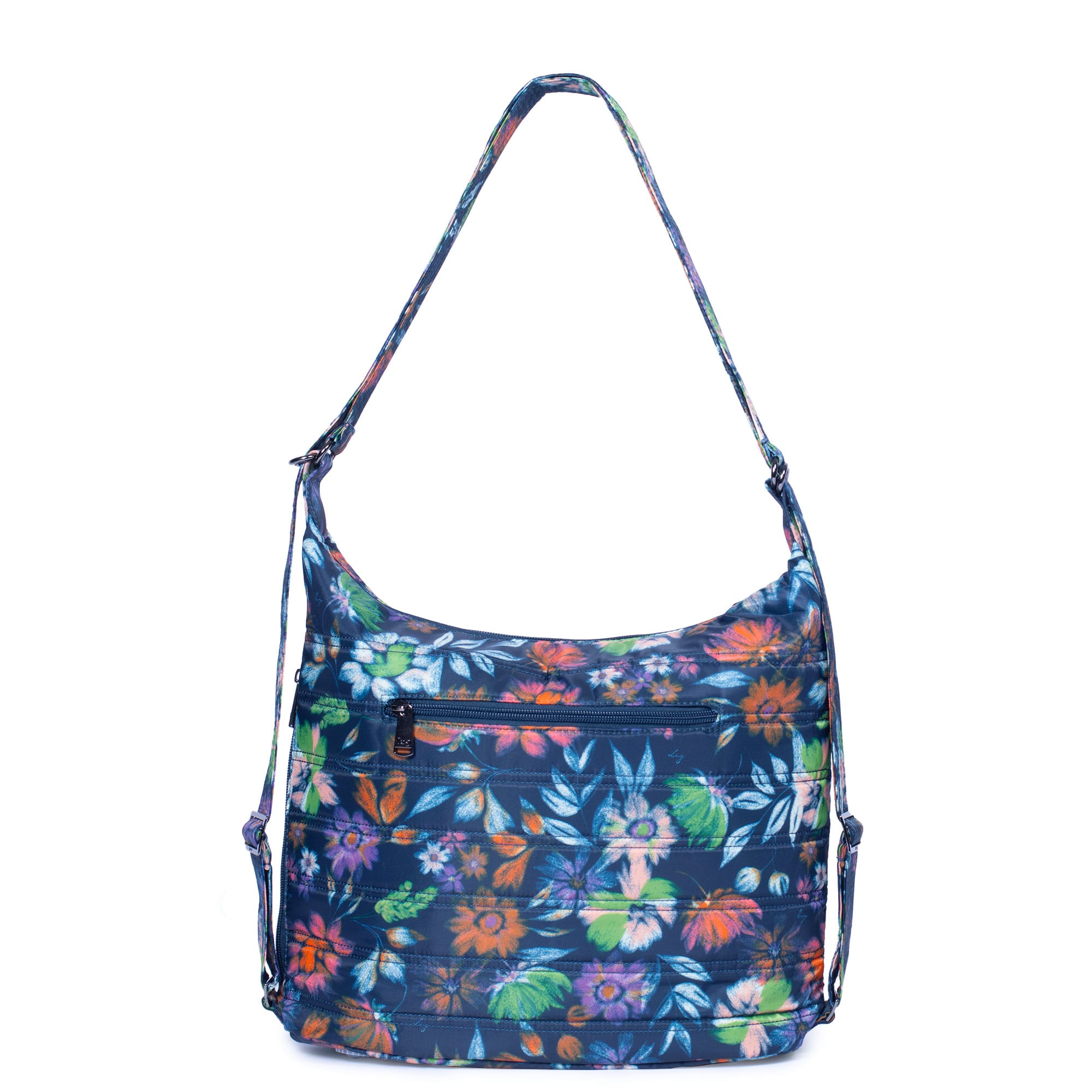 Zipliner Convertible Hobo Bag - BLOOM NAVY - Zipliner_BloomNavy_04
