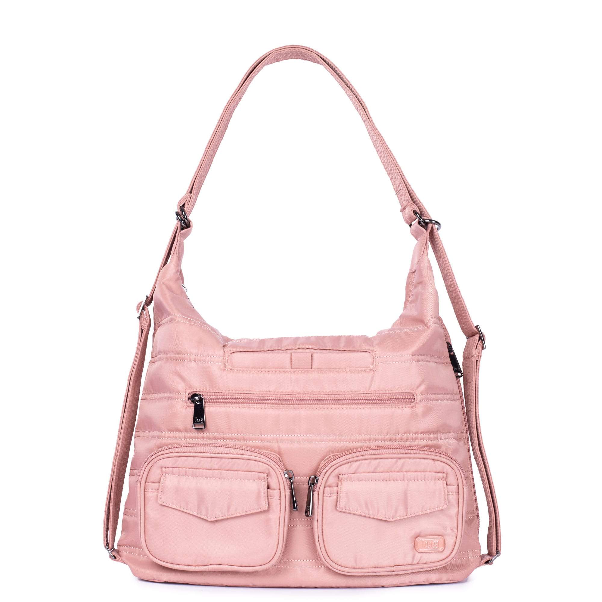 Zipliner Convertible Hobo Bag - BLOOM BLACK - Zipliner_BlushPink_01