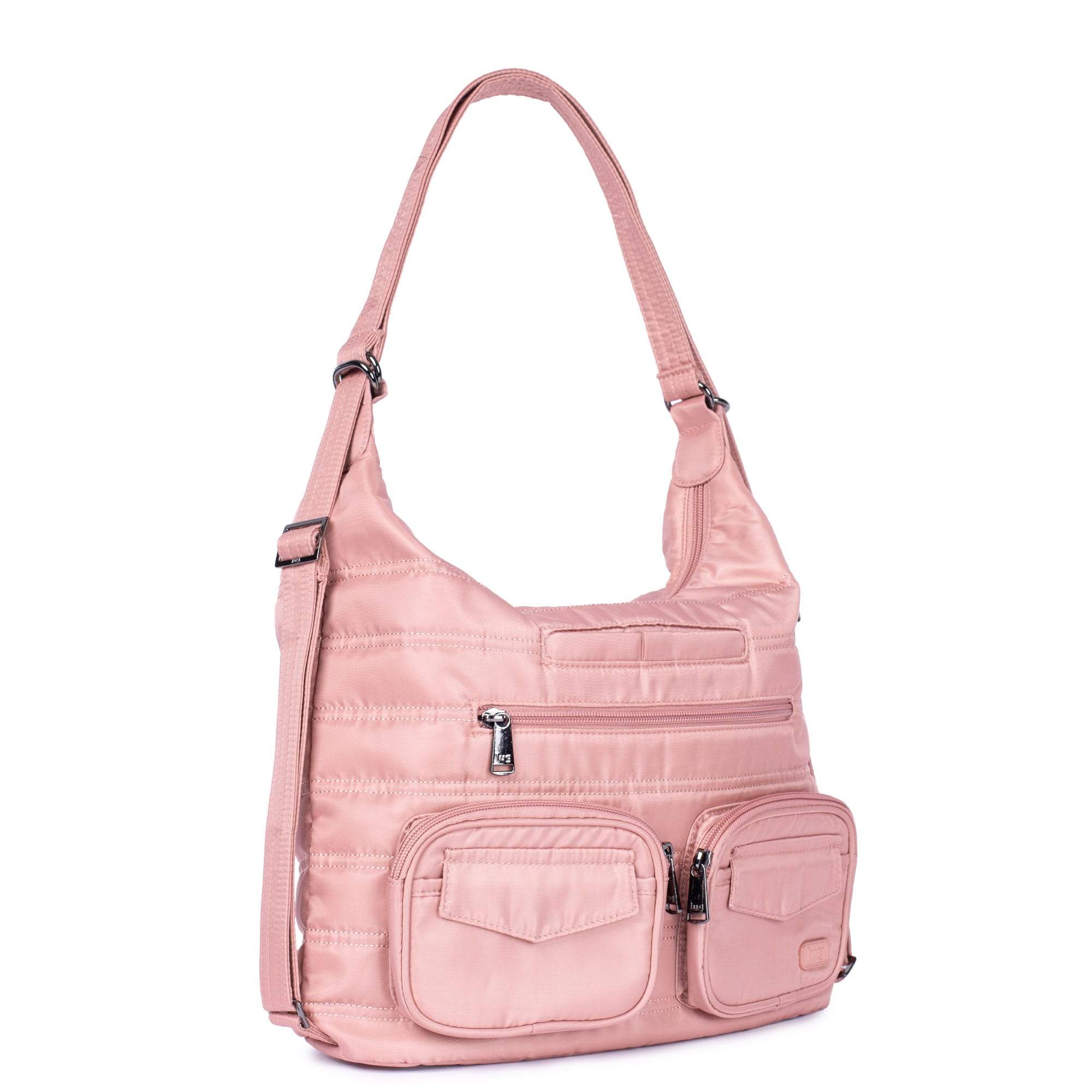 Zipliner Convertible Hobo Bag - BLOOM BLACK - Zipliner_BlushPink_02