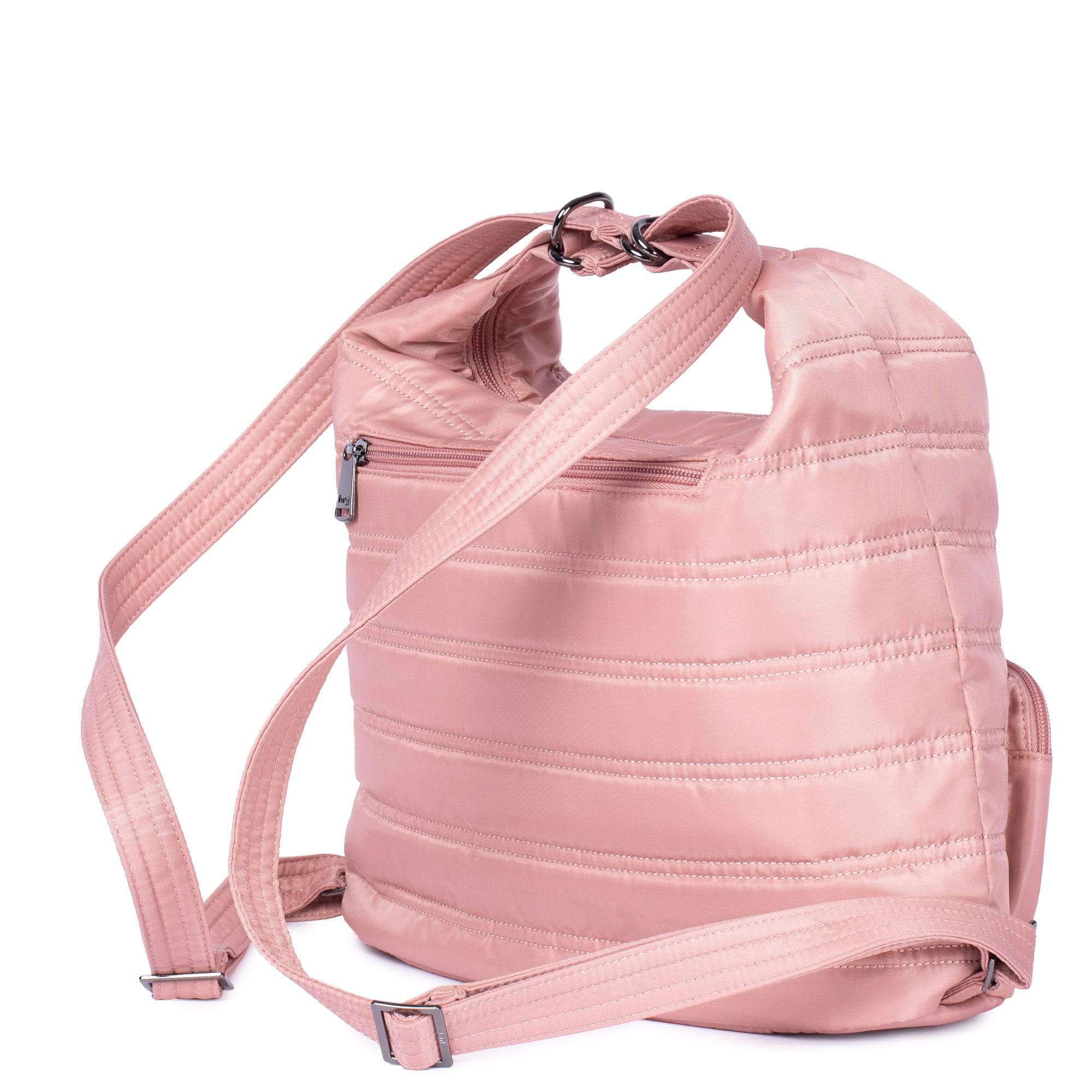 Zipliner Convertible Hobo Bag - BLOOM BLACK - Zipliner_BlushPink_04a