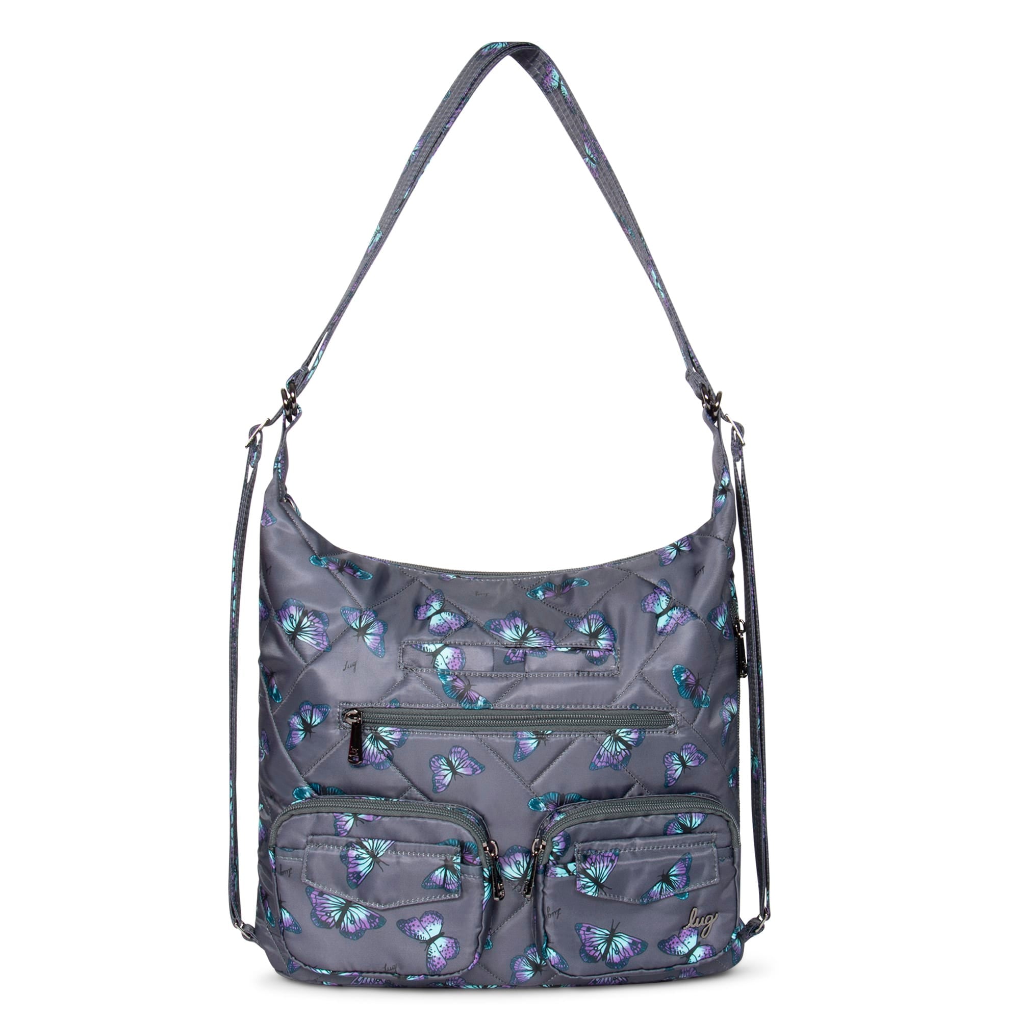 Zipliner 2 Convertible Hobo Bag - BUTTERFLY GREY - Zipliner_Butterfley_Grey_01