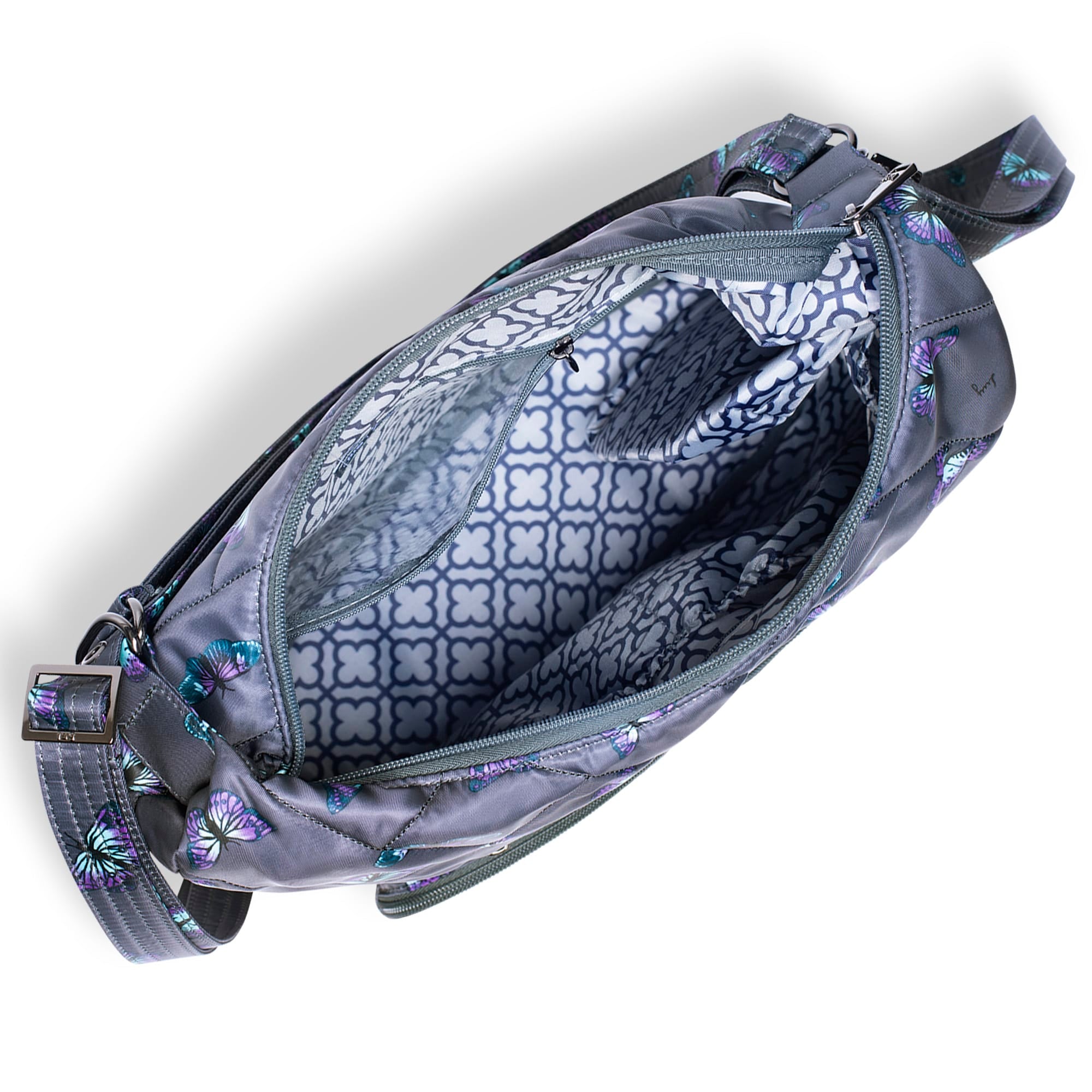 Zipliner 2 Convertible Hobo Bag - BUTTERFLY GREY - Zipliner_Butterfley_Grey_05