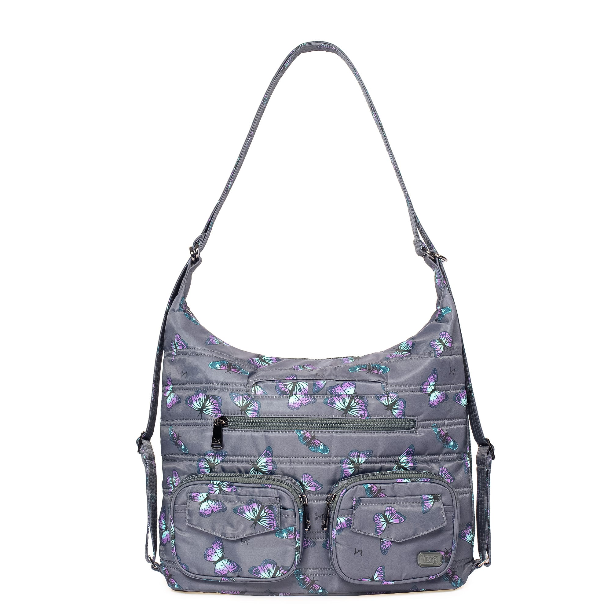 Zipliner Convertible Hobo Bag - BUTTERFLY GREY - Zipliner_ButterflyGrey_01_692df642-f6b3-48e0-b544-aac6669b44ee