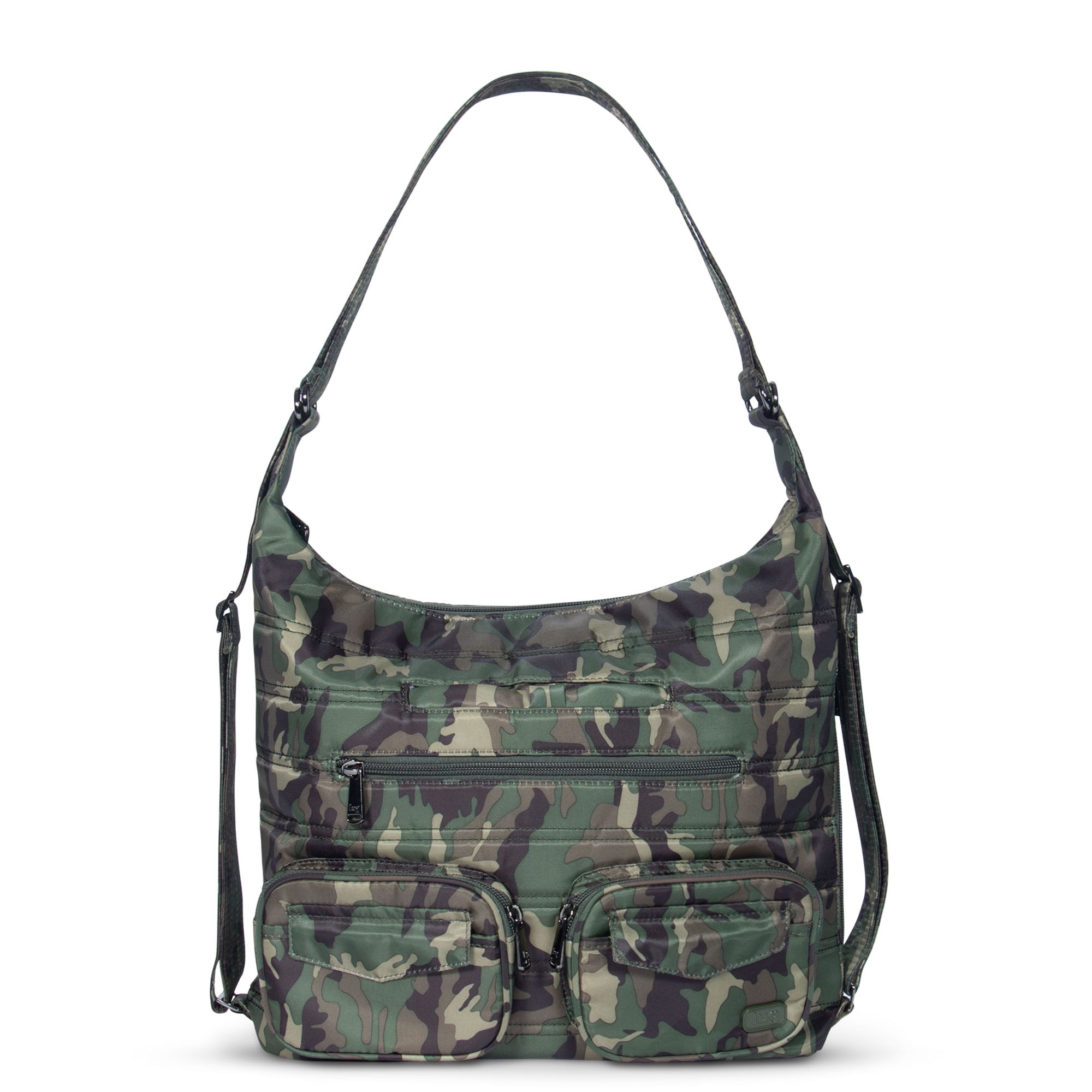 Zipliner Convertible Hobo Bag - CAMO GREEN - Zipliner_CamoGreen_01