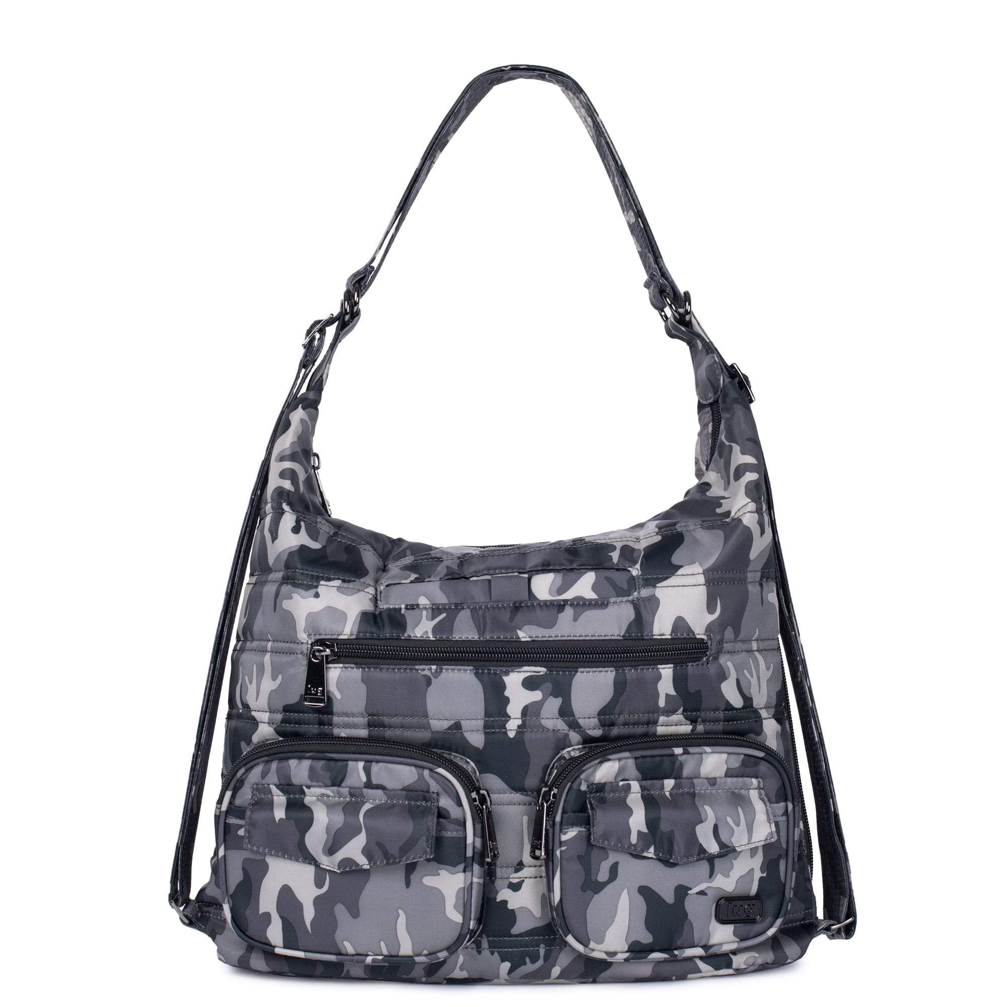 Zipliner Convertible Hobo Bag - BLOOM BLACK - Zipliner_CamoMidnight_01