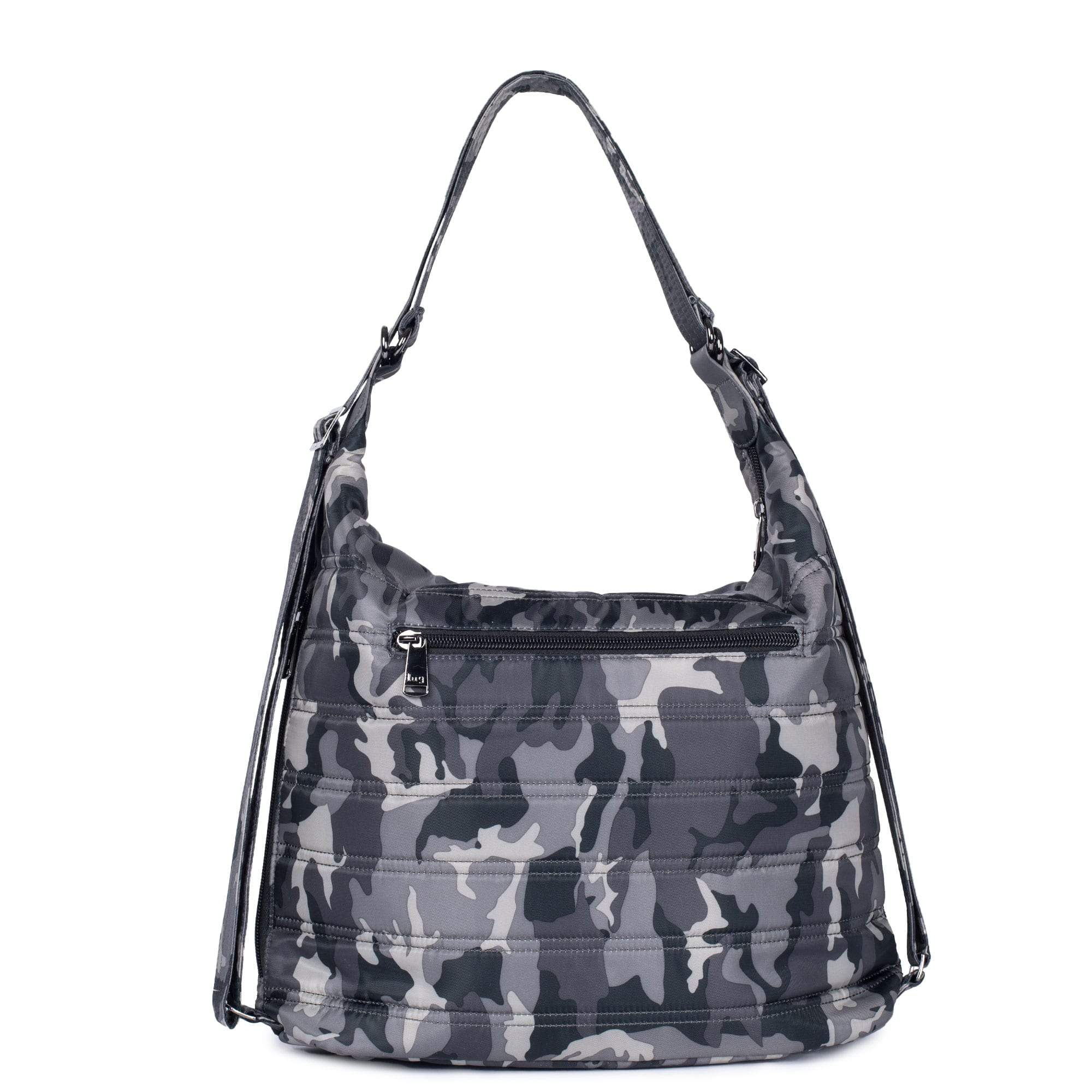 Zipliner Convertible Hobo Bag - BLOOM BLACK - Zipliner_CamoMidnight_04