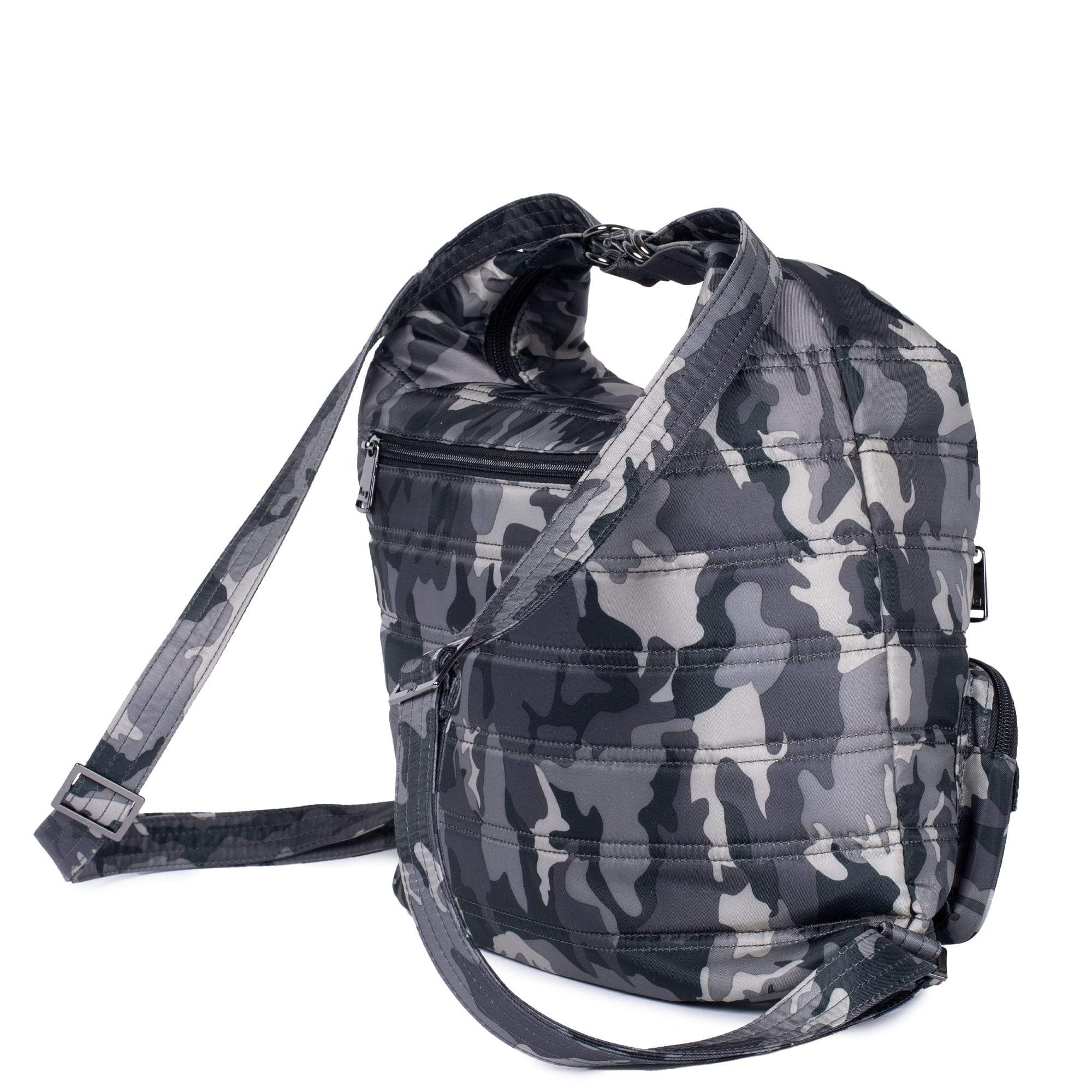 Zipliner Convertible Hobo Bag - BLOOM BLACK - Zipliner_CamoMidnight_04a