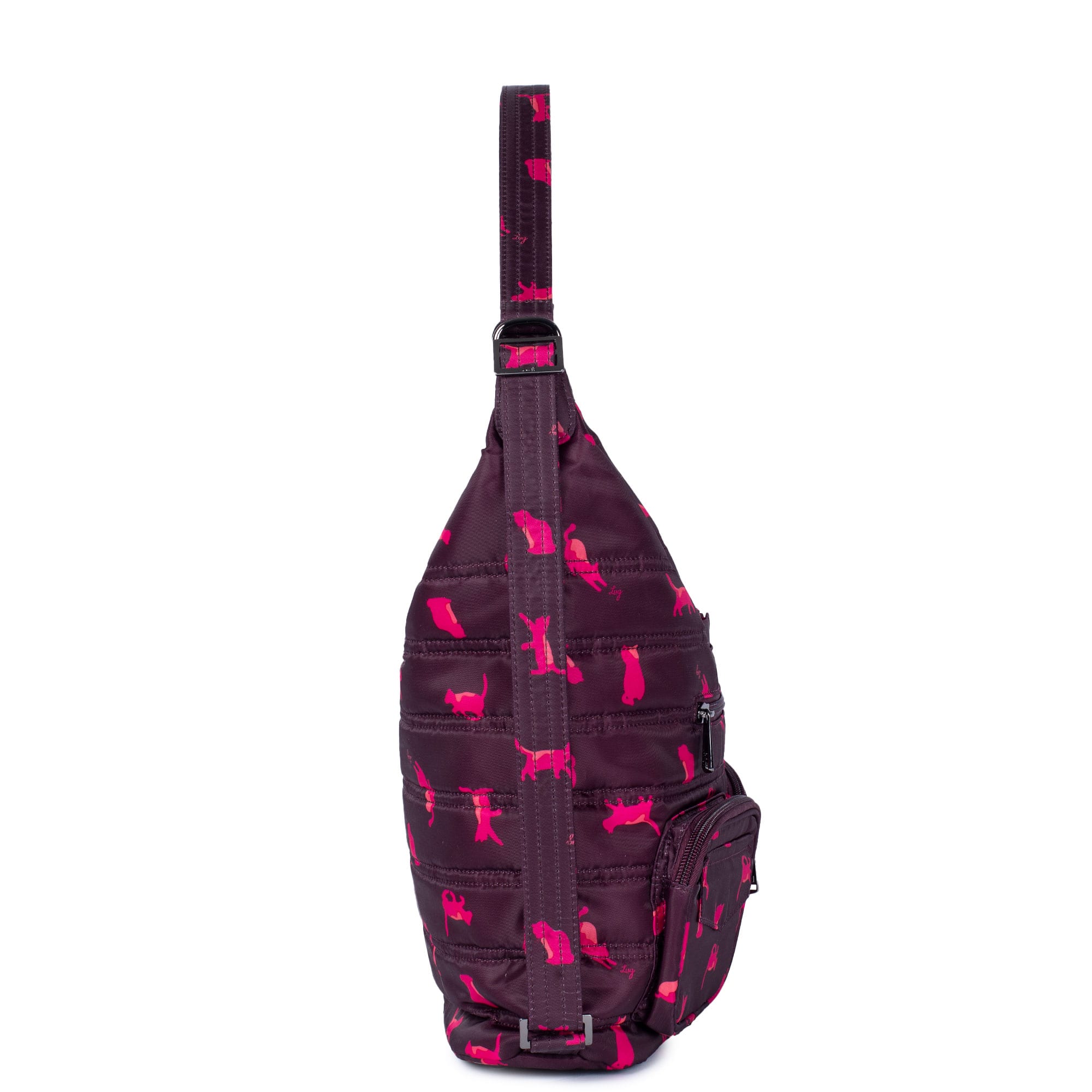 Zipliner Convertible Hobo Bag - BLOOM BLACK - Zipliner_CatsOrchid_03