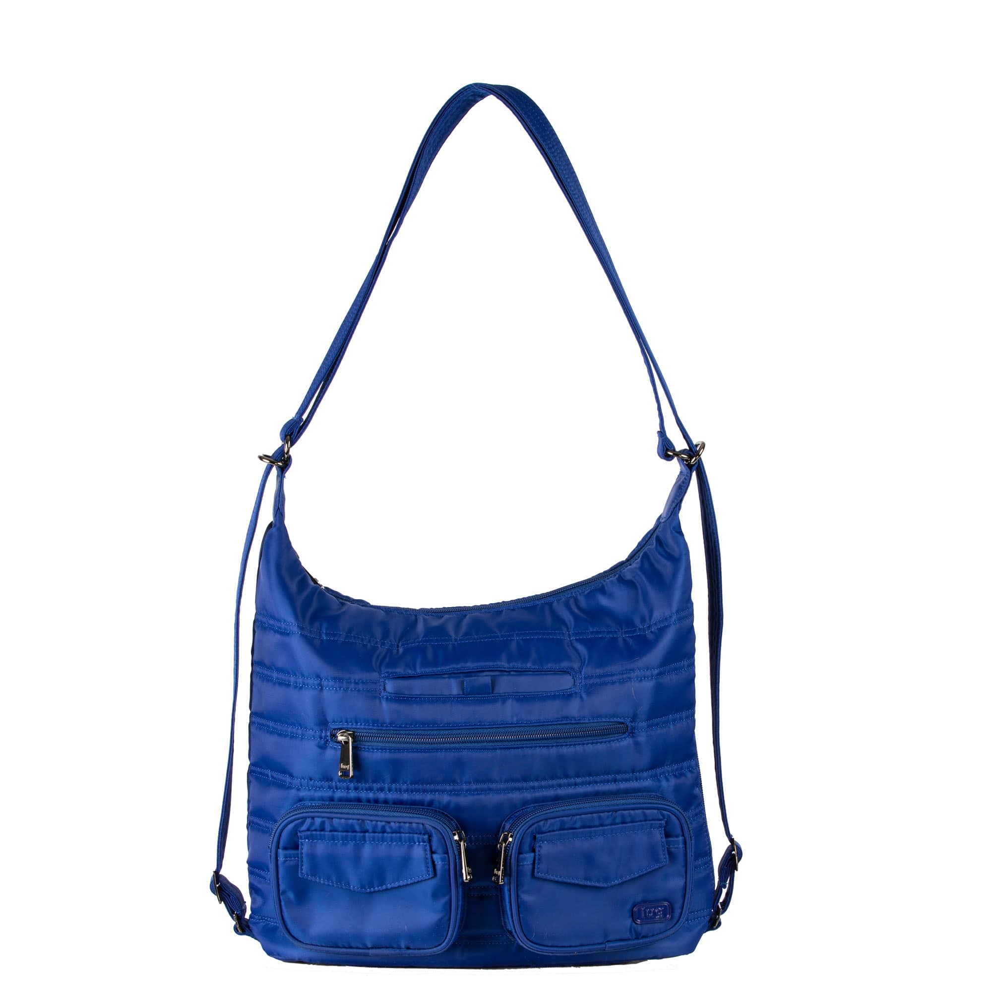 Zipliner Convertible Hobo Bag - HEATHER GREY - Zipliner_CobaltBlue_01