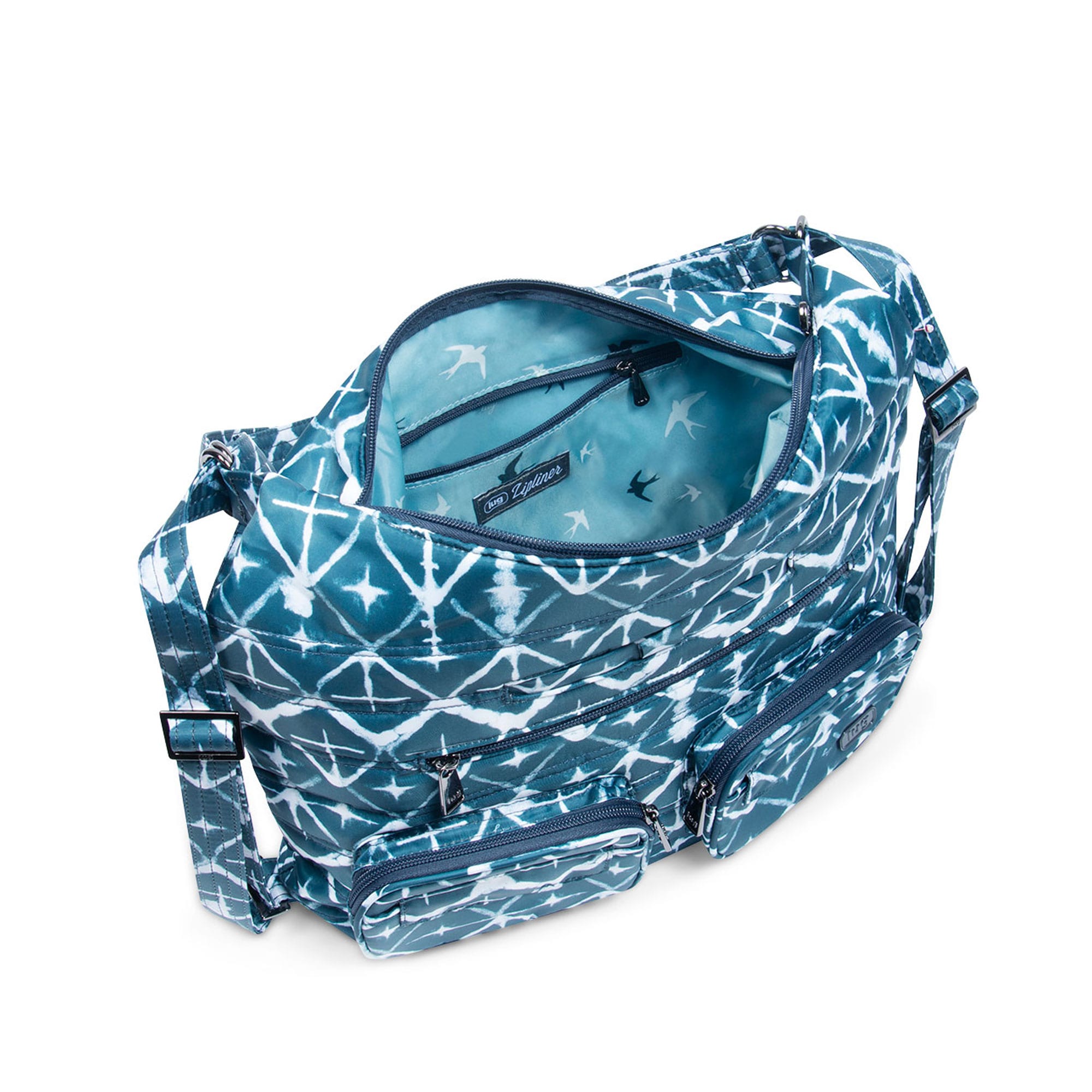 Zipliner Convertible Hobo Bag - DIAMOND NAVY - Zipliner_DiamondNavy_05