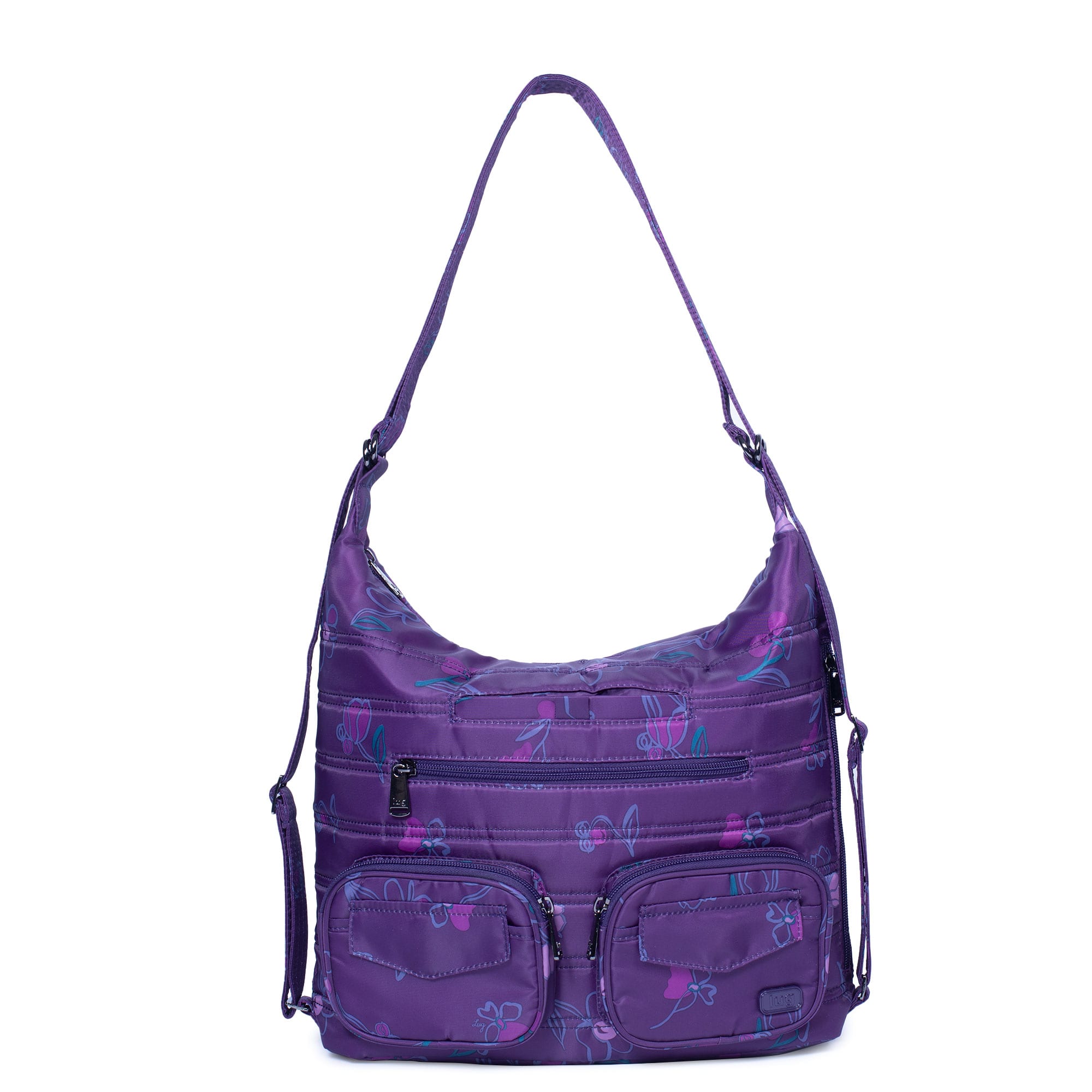 Zipliner Convertible Hobo Bag - FLORET PURPLE - Zipliner_FloretPurple_01_358d7a3c-ce42-416f-a079-66f3ef0783d0