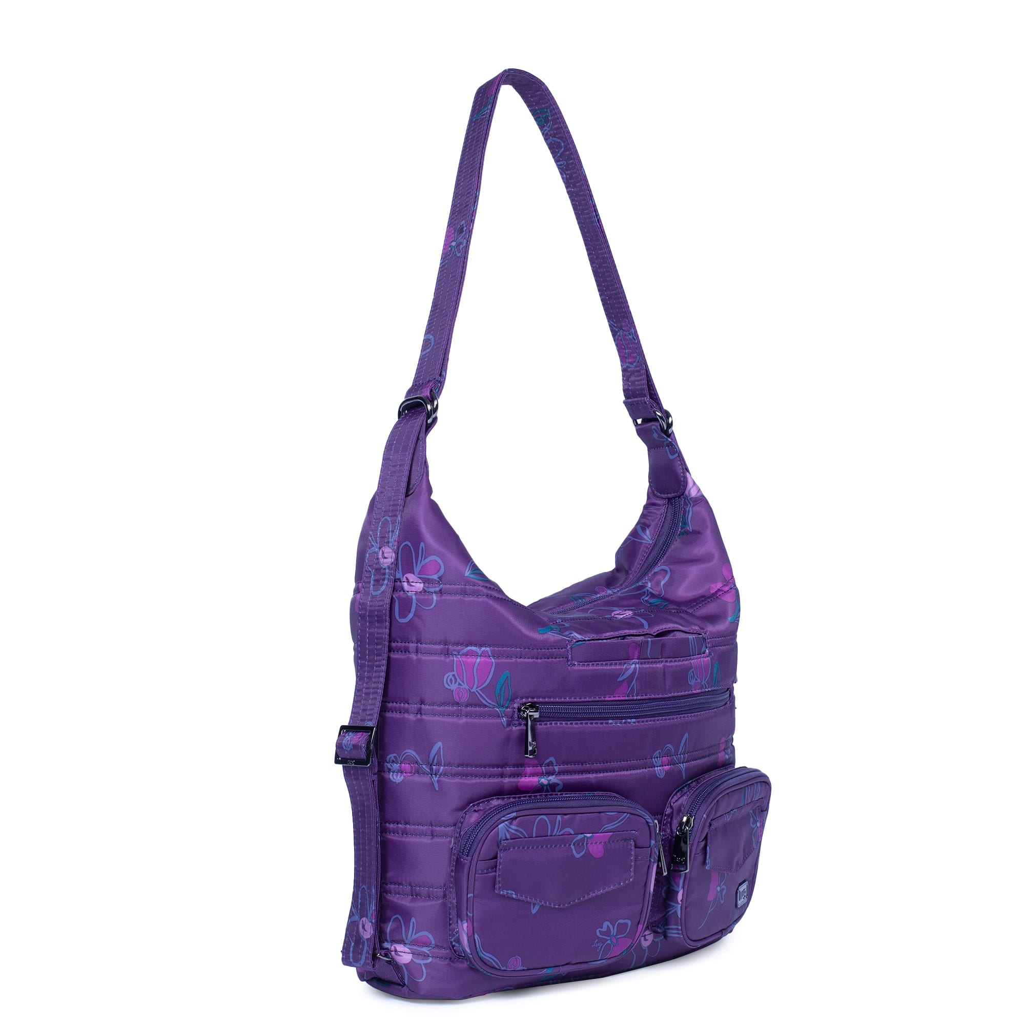 Zipliner Convertible Hobo Bag - FLORET PURPLE - Zipliner_FloretPurple_02