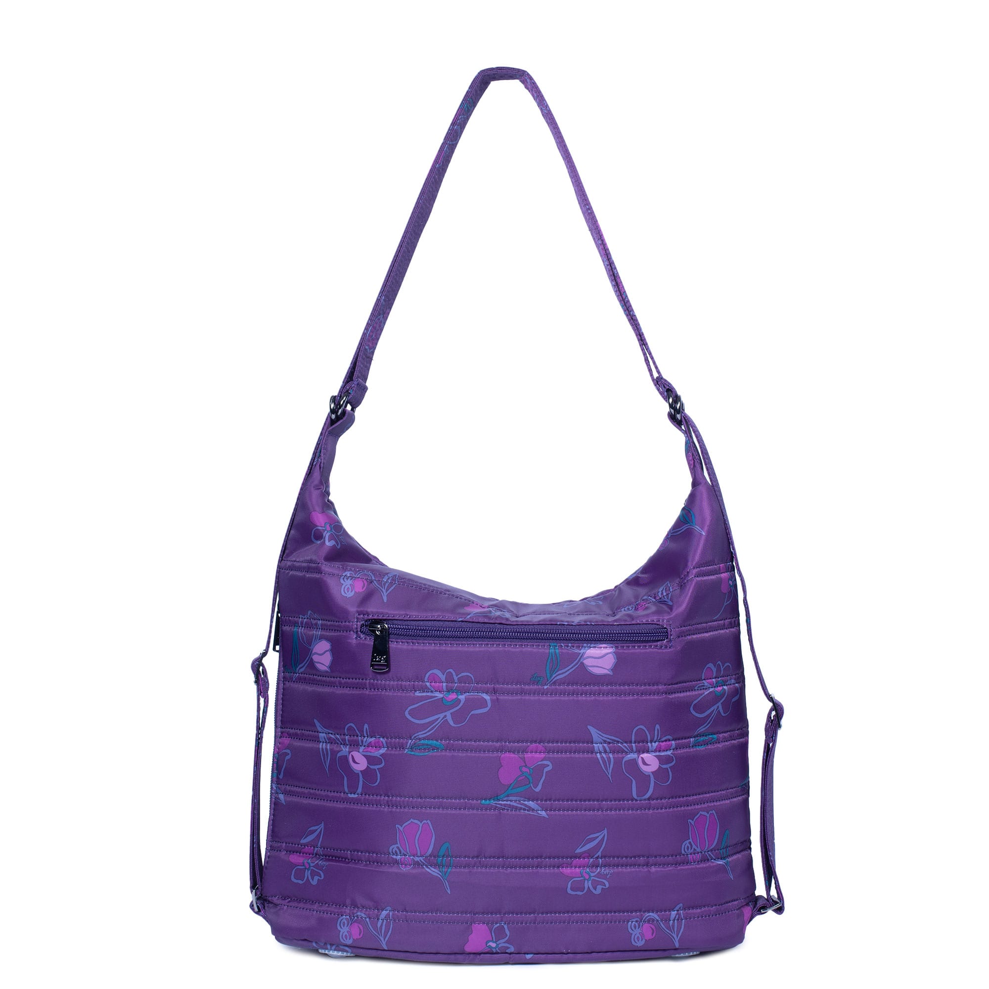 Zipliner Convertible Hobo Bag - FLORET PURPLE - Zipliner_FloretPurple_04