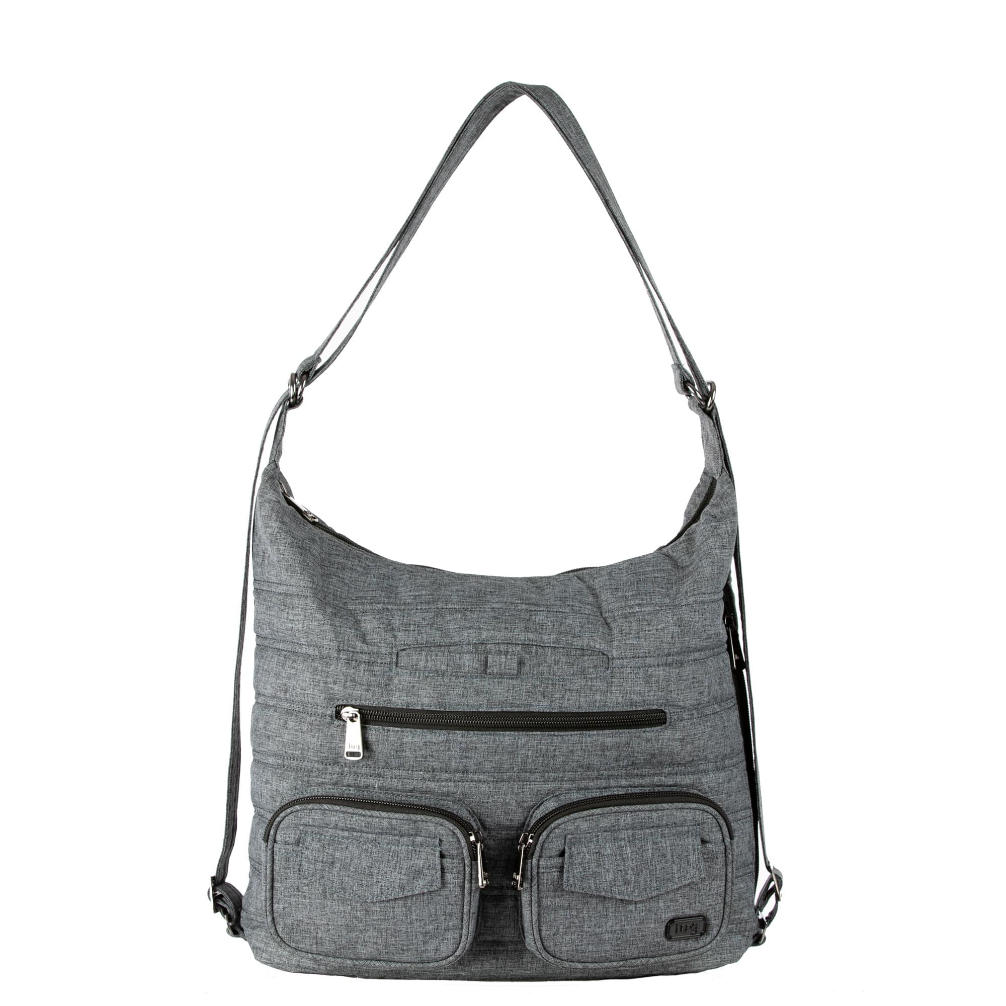 Zipliner Convertible Hobo Bag - HEATHER GREY - Zipliner_HeatherGrey_01