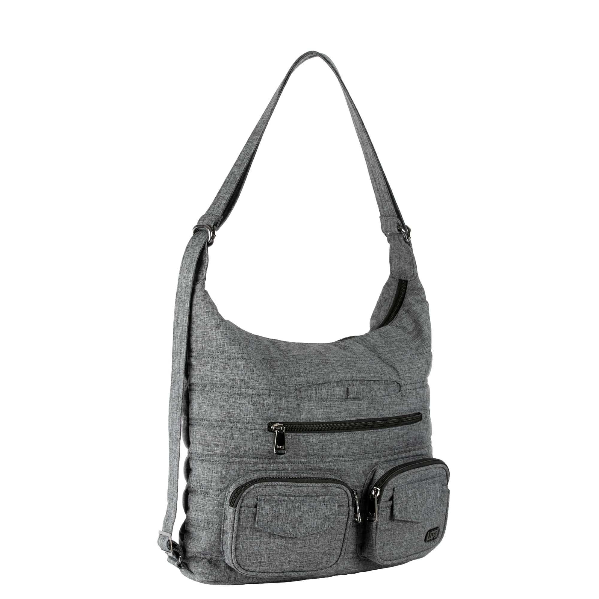 Zipliner Convertible Hobo Bag - HEATHER GREY - Zipliner_HeatherGrey_02