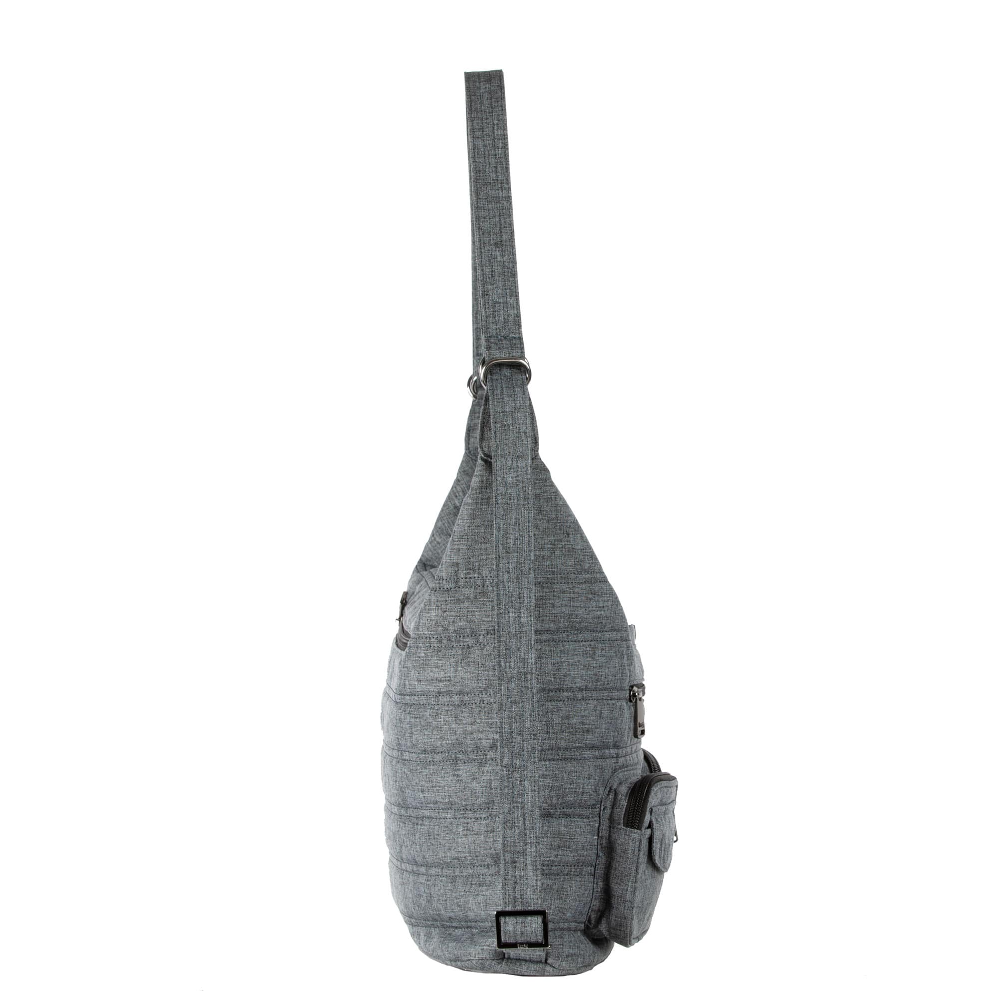 Zipliner Convertible Hobo Bag - HEATHER GREY - Zipliner_HeatherGrey_03