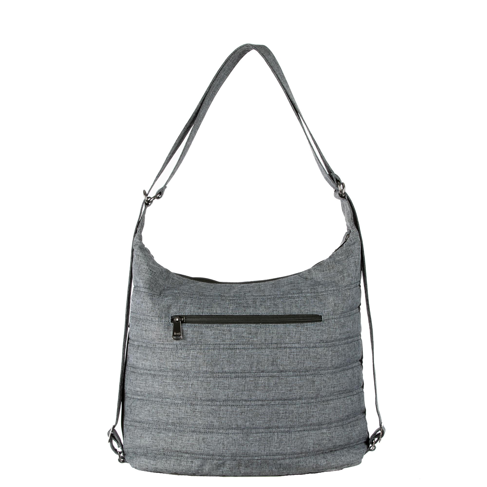 Zipliner Convertible Hobo Bag - HEATHER GREY - Zipliner_HeatherGrey_04