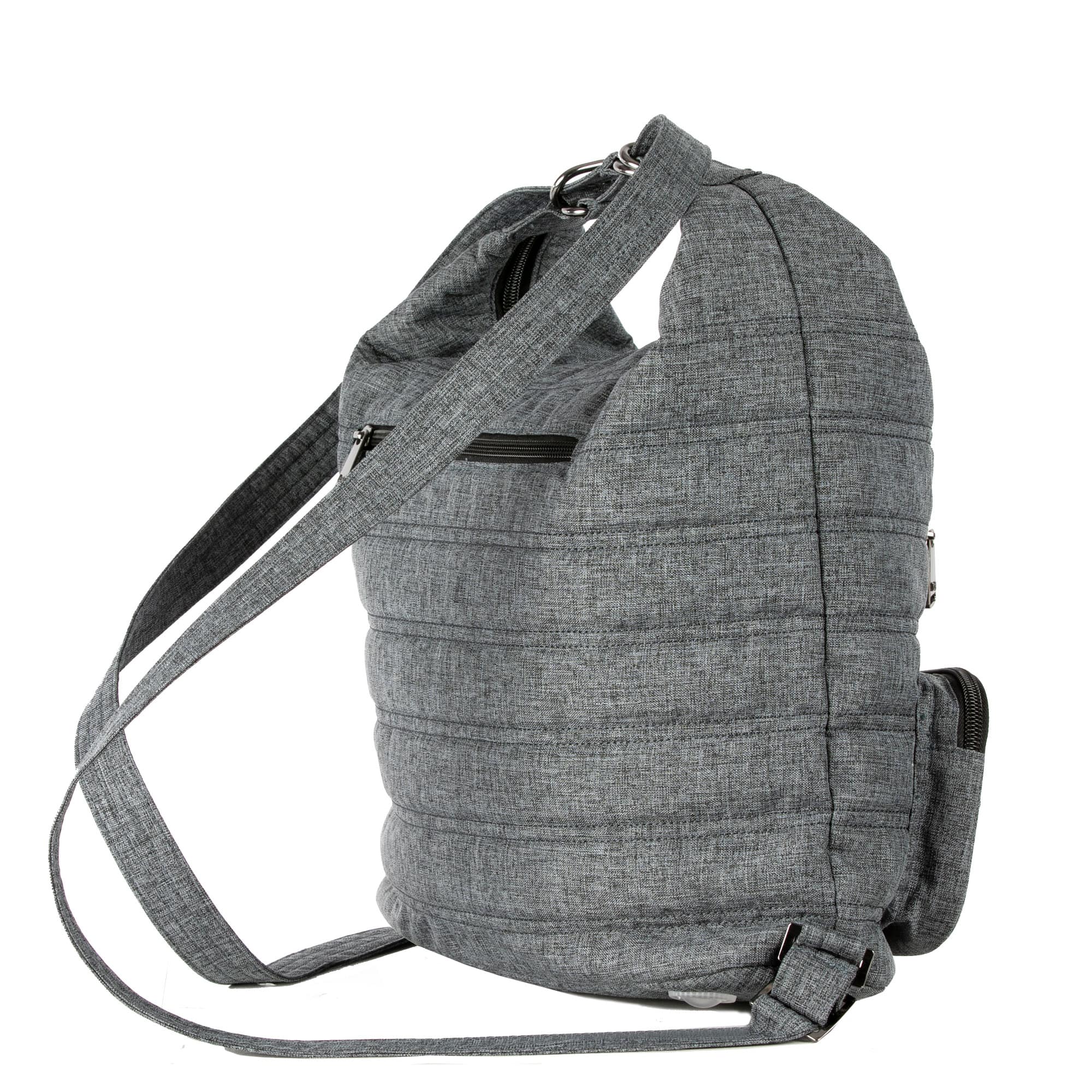 Zipliner Convertible Hobo Bag - HEATHER GREY - Zipliner_HeatherGrey_04a
