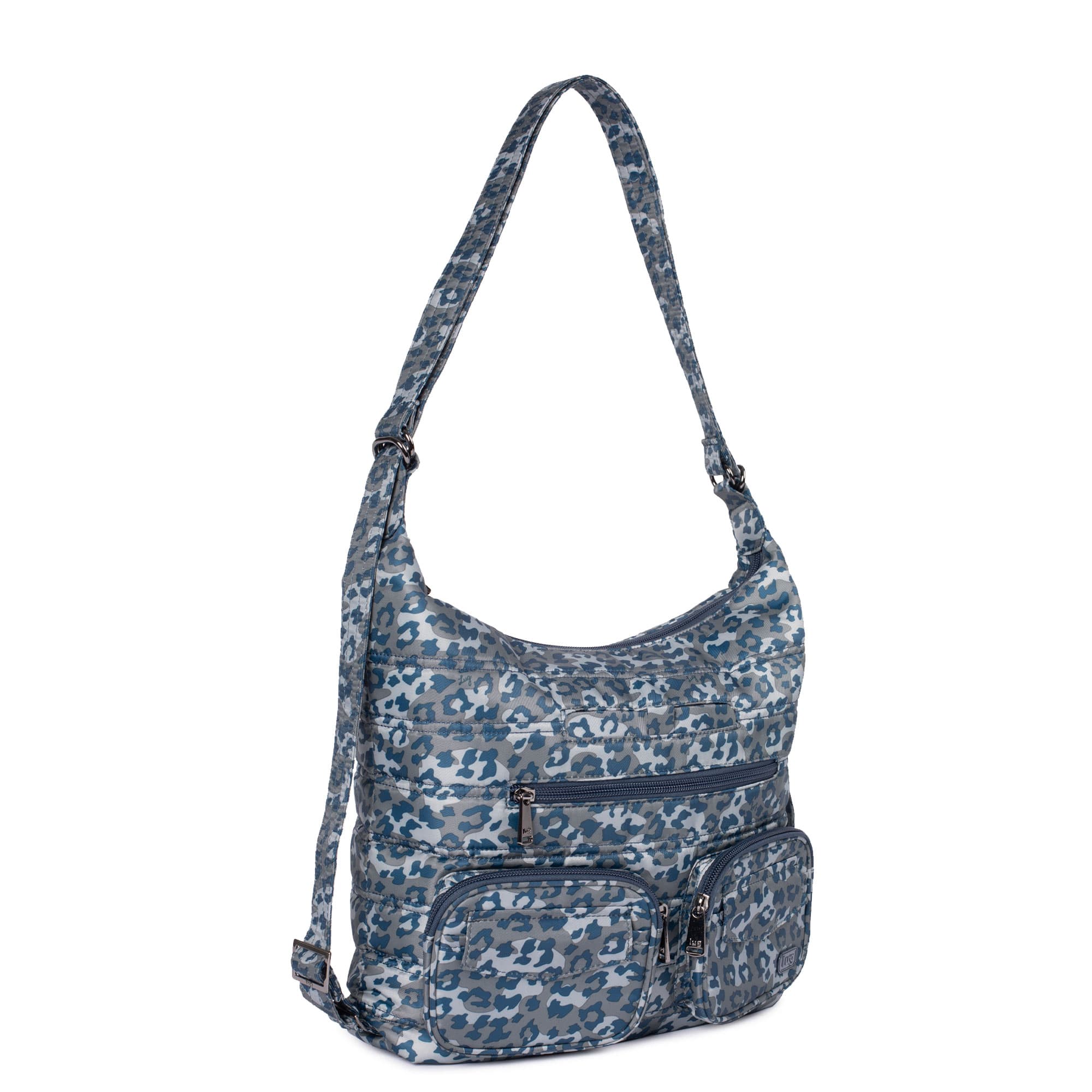 Zipliner Convertible Hobo Bag - LEOPARD NAVY - Zipliner_LeopardNavy_02