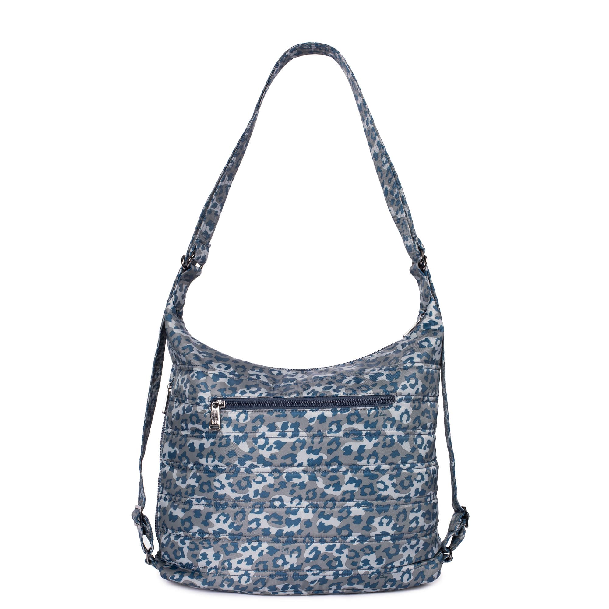 Zipliner Convertible Hobo Bag - LEOPARD NAVY - Zipliner_LeopardNavy_04