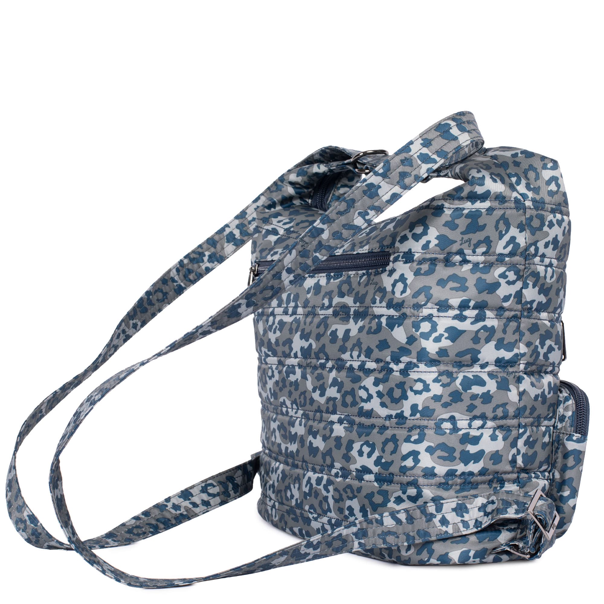 Zipliner Convertible Hobo Bag - LEOPARD NAVY - Zipliner_LeopardNavy_04a