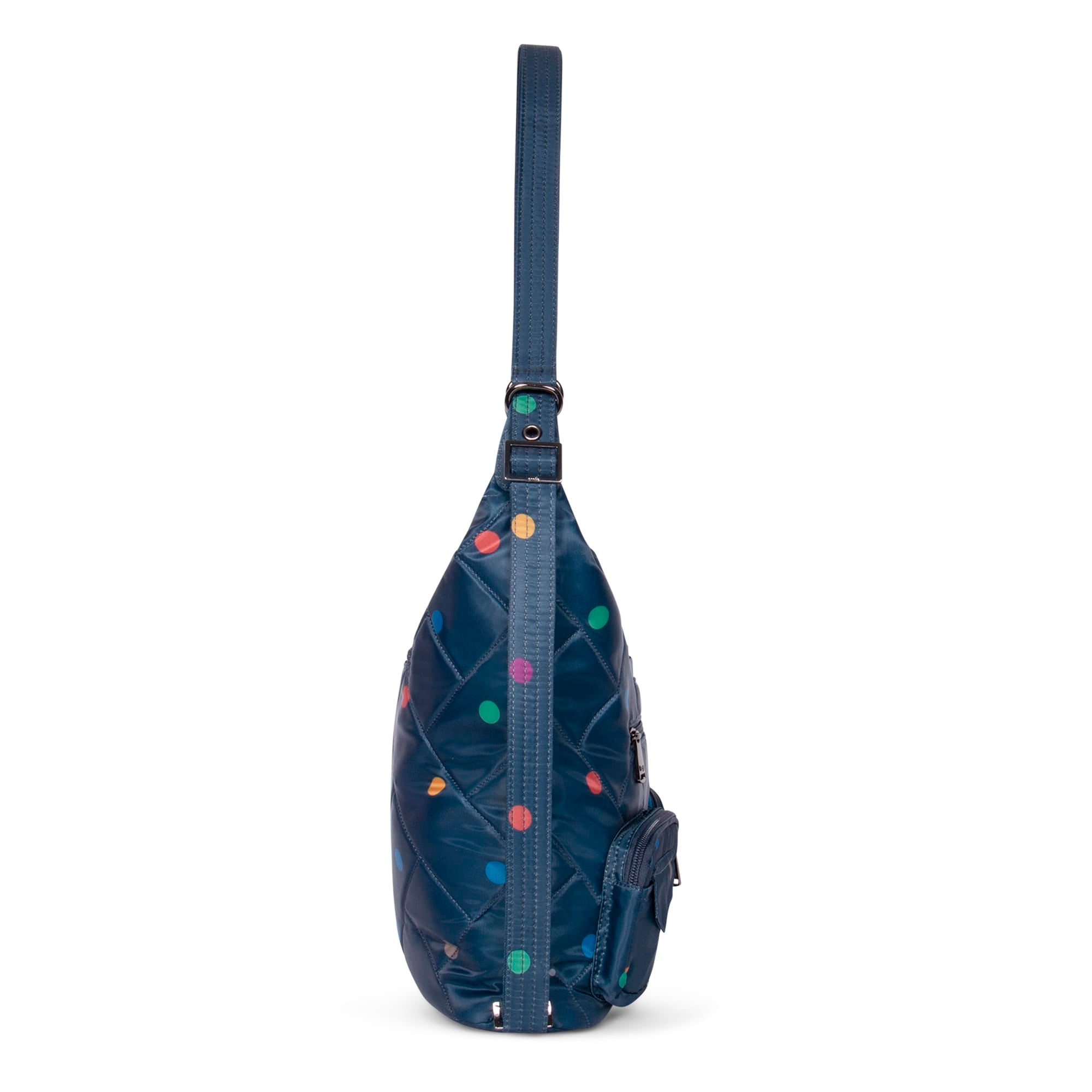 Zipliner 2 Convertible Hobo Bag - MULTI DOTS NAVY - Zipliner_MultiBlueDot_03
