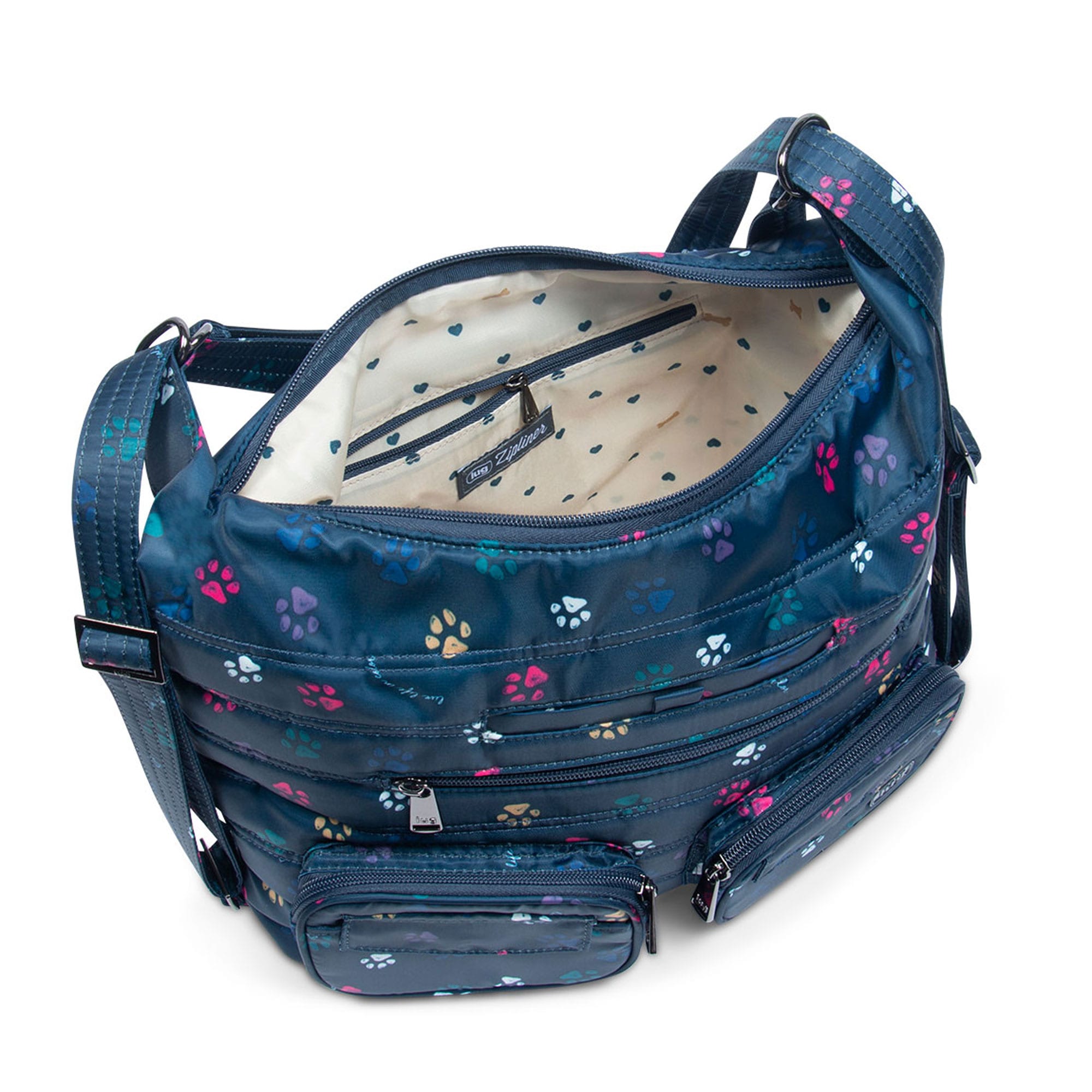 Zipliner Convertible Hobo Bag - PAWS NAVY - Zipliner_PawsNavy_05