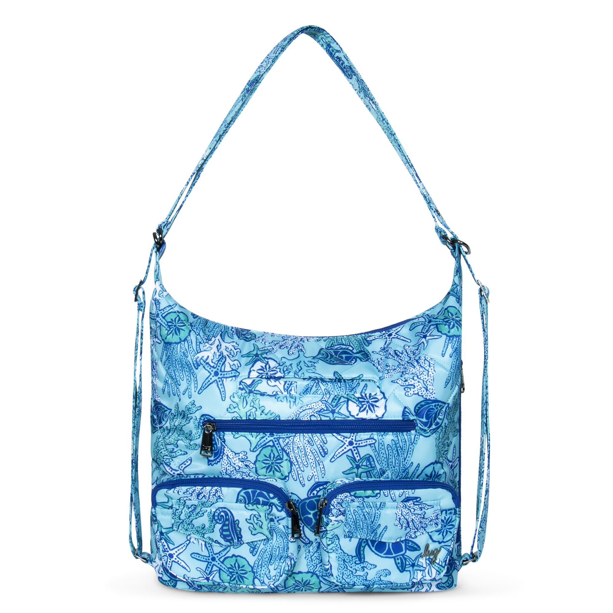 Zipliner 2 Convertible Hobo Bag - SEALIFE BLUE - Zipliner_SeaLife_Navy_01
