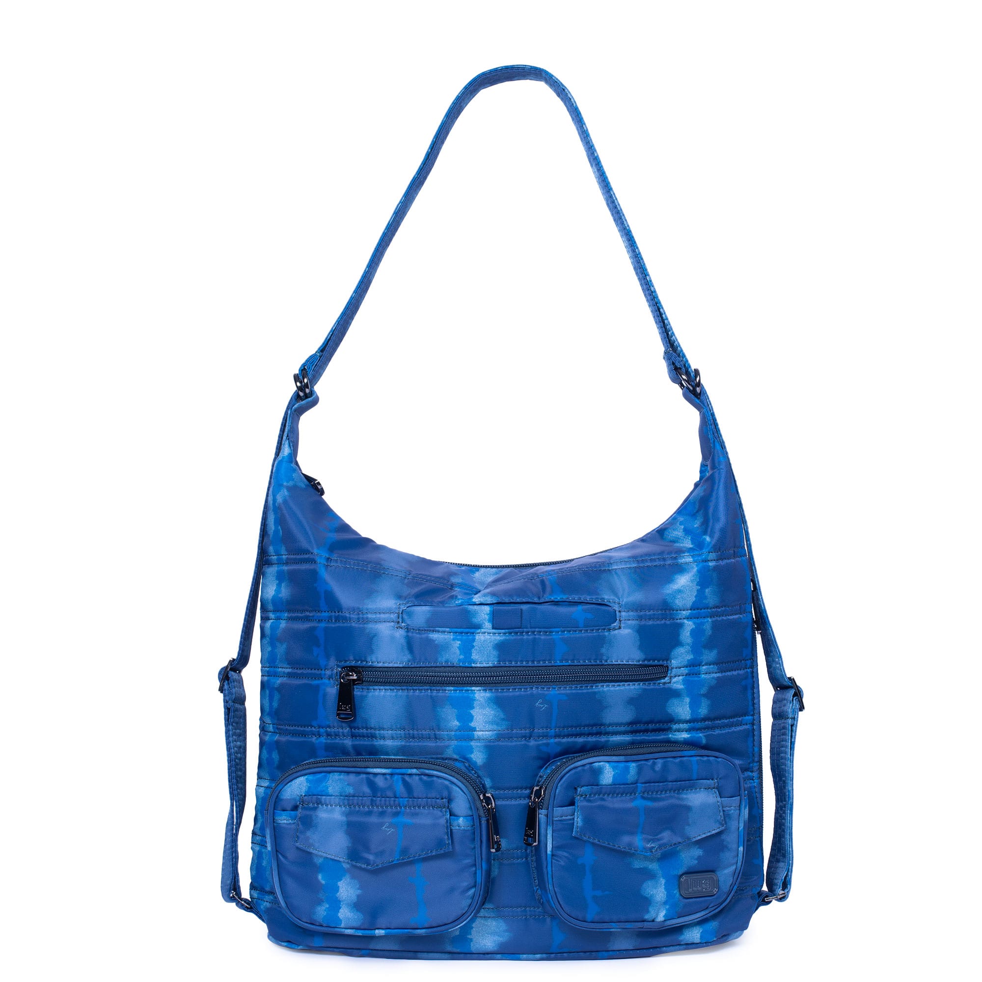 Zipliner Convertible Hobo Bag - SHIBORI BLUE - Zipliner_ShiboriBlue_01