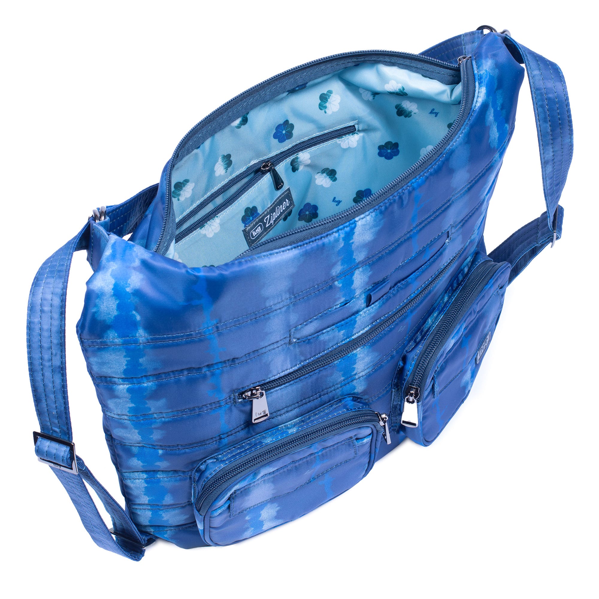 Zipliner Convertible Hobo Bag - SHIBORI BLUE - Zipliner_ShiboriBlue_05