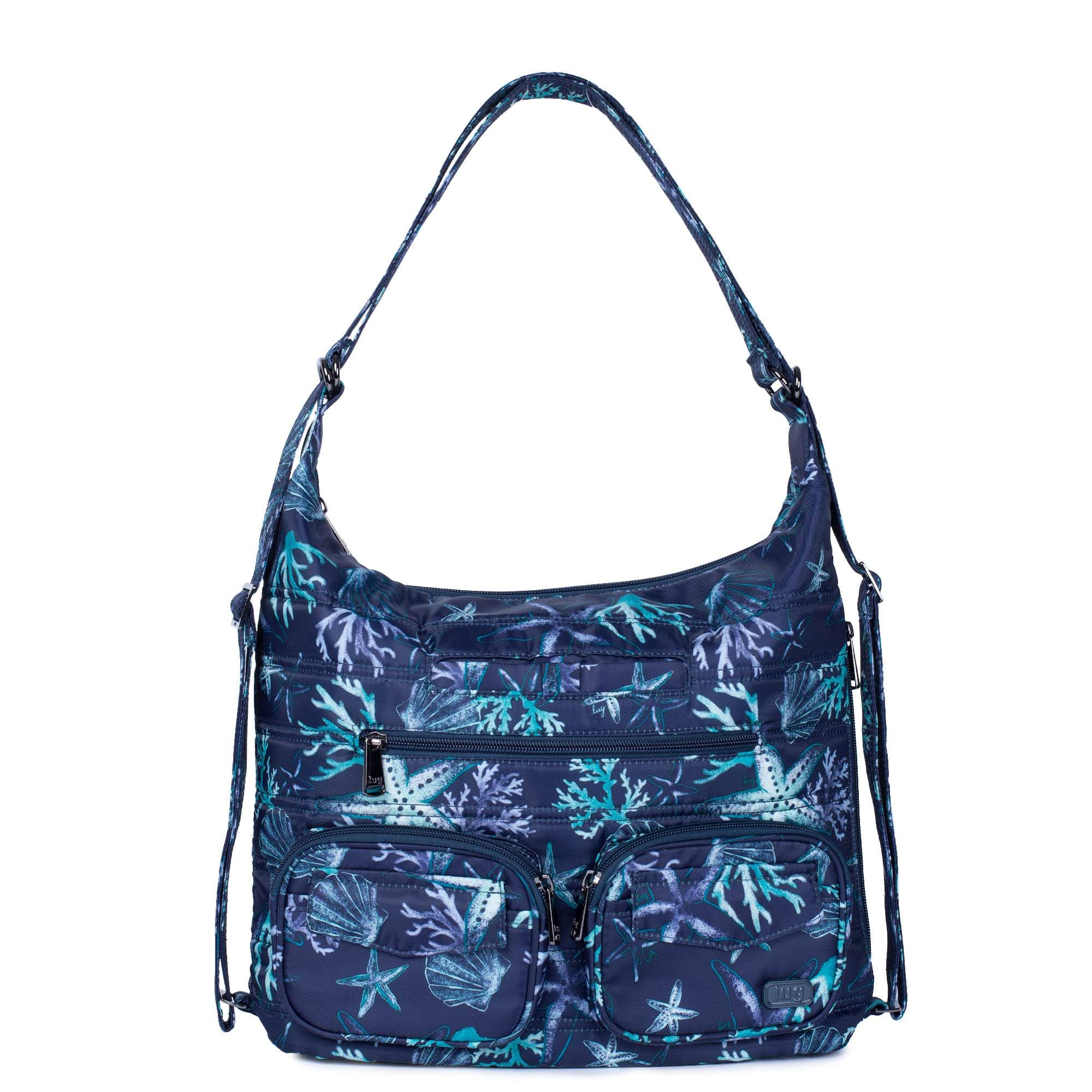 Zipliner Convertible Hobo Bag - STARS AND SHELLS NAVY - Zipliner_StarsandShellsNavy_01_cd3df68b-86b7-4cca-9863-4c0762dffbde