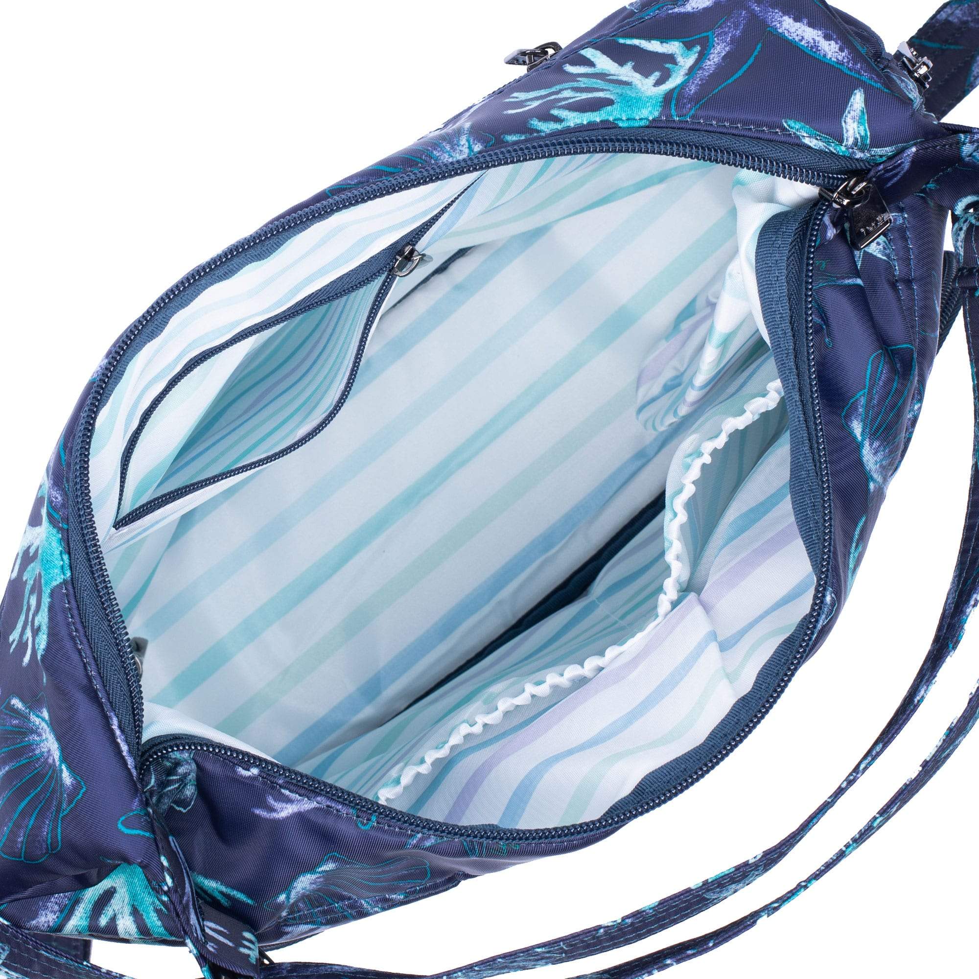 Zipliner Convertible Hobo Bag - STARS AND SHELLS NAVY - Zipliner_StarsandShellsNavy_05_10bba59a-2fd5-464f-8fdc-5914accda2f9