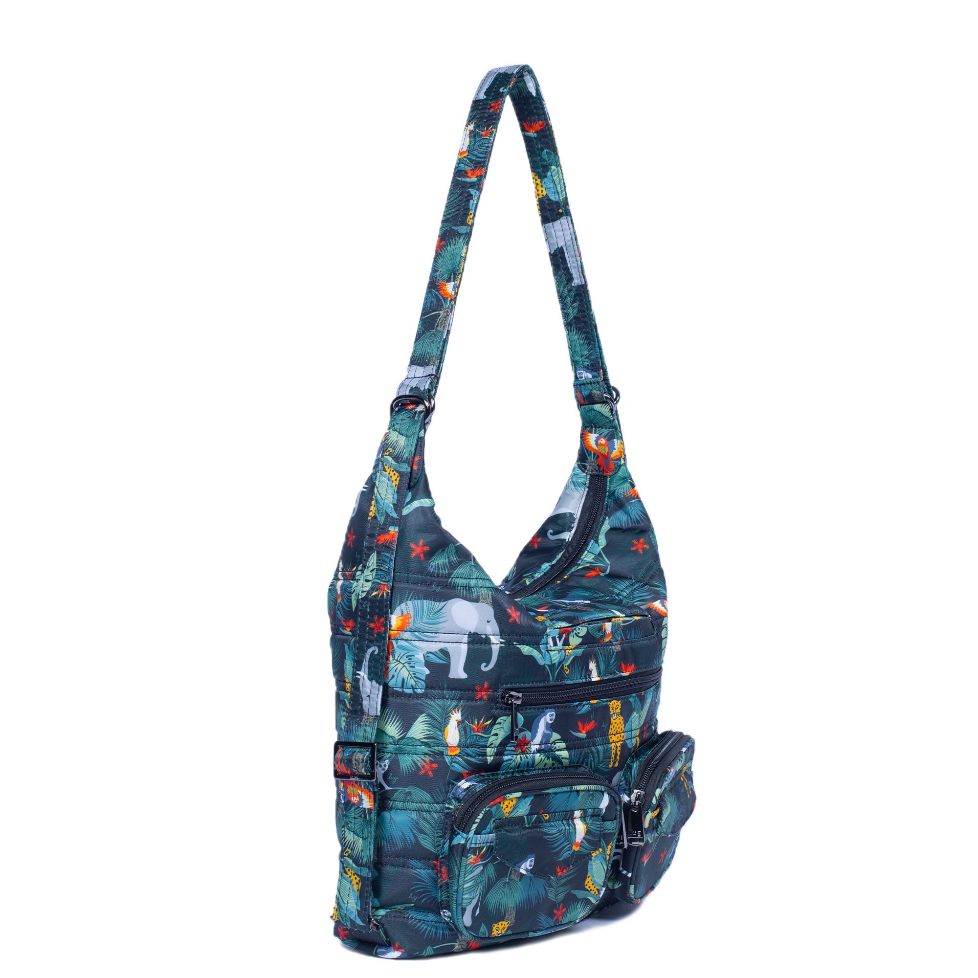 Zipliner Convertible Hobo Bag - WILDLIFE BLACK - Zipliner_WildlifeBlack_02