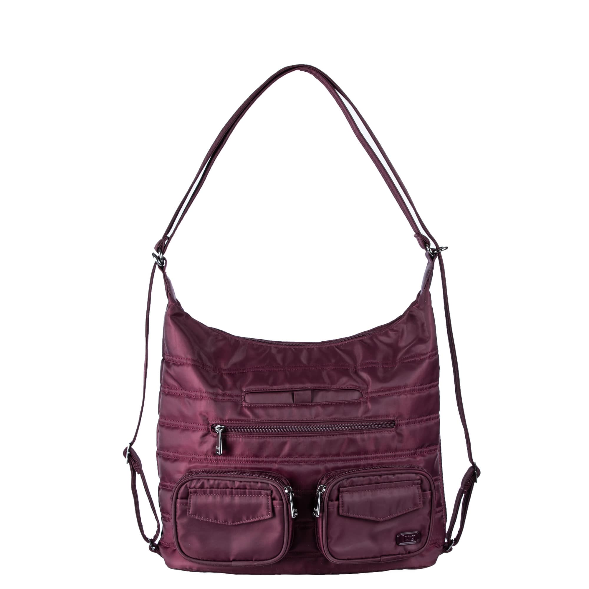Zipliner Convertible Hobo Bag - WINE RED - Zipliner_WineRed_01