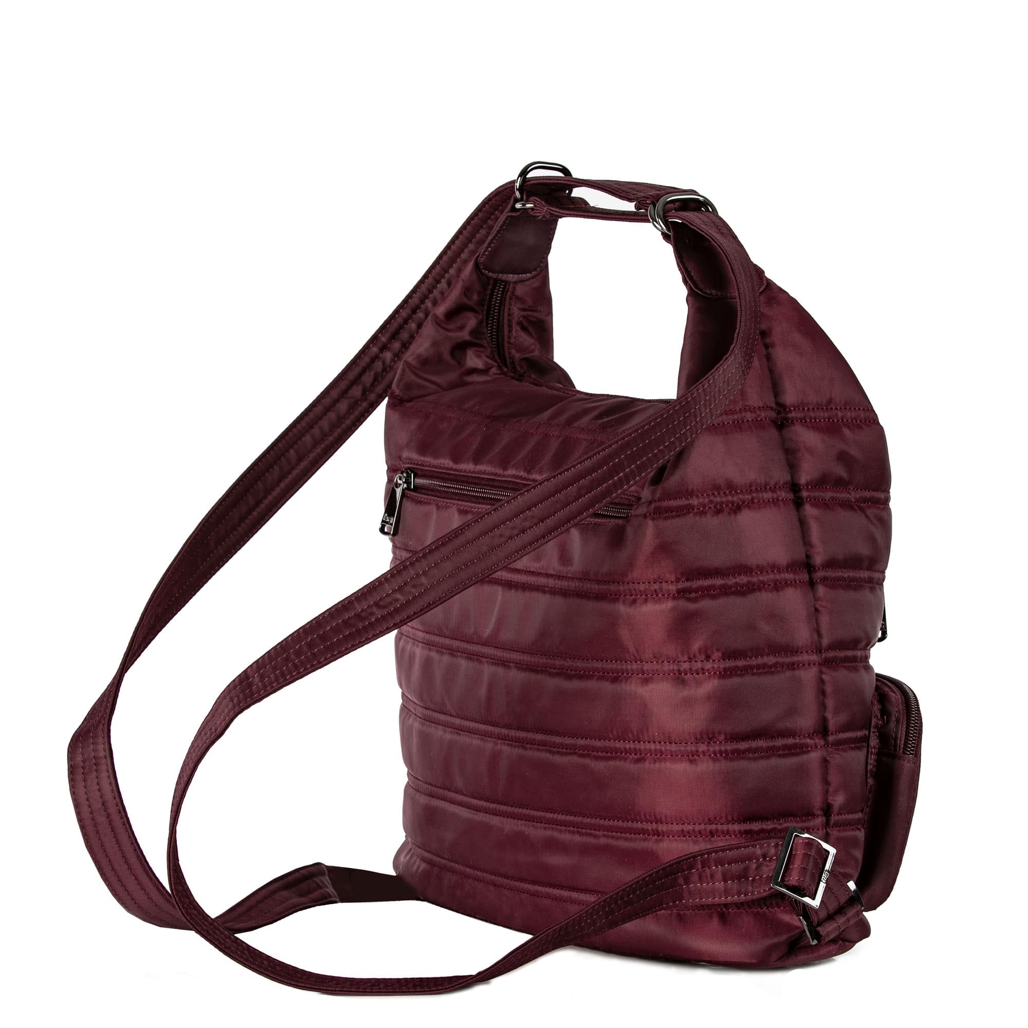 Zipliner Convertible Hobo Bag - WINE RED - Zipliner_WineRed_04a