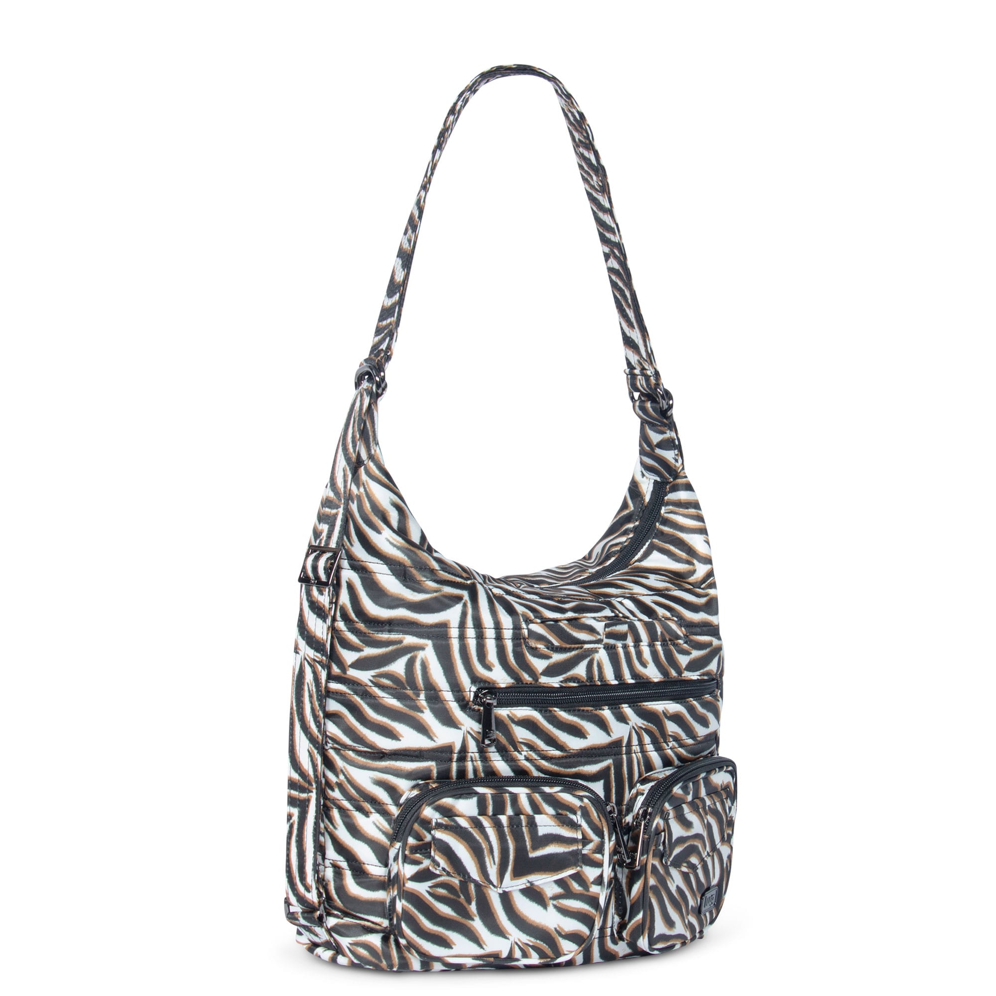 Zipliner Convertible Hobo Bag - ZEBRA SAND - Zipliner_ZebraSand_02