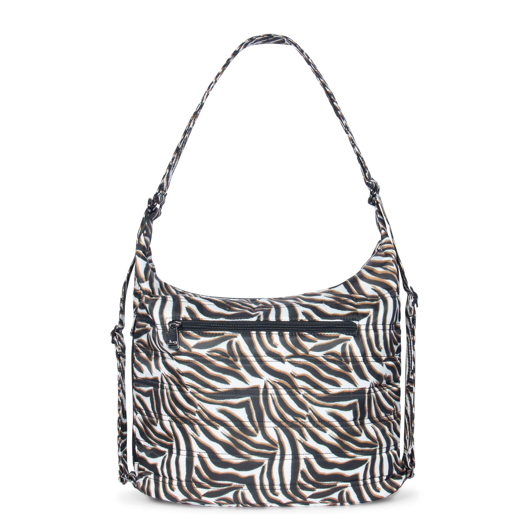 Zipliner Convertible Hobo Bag - ZEBRA SAND - Zipliner_ZebraSand_04