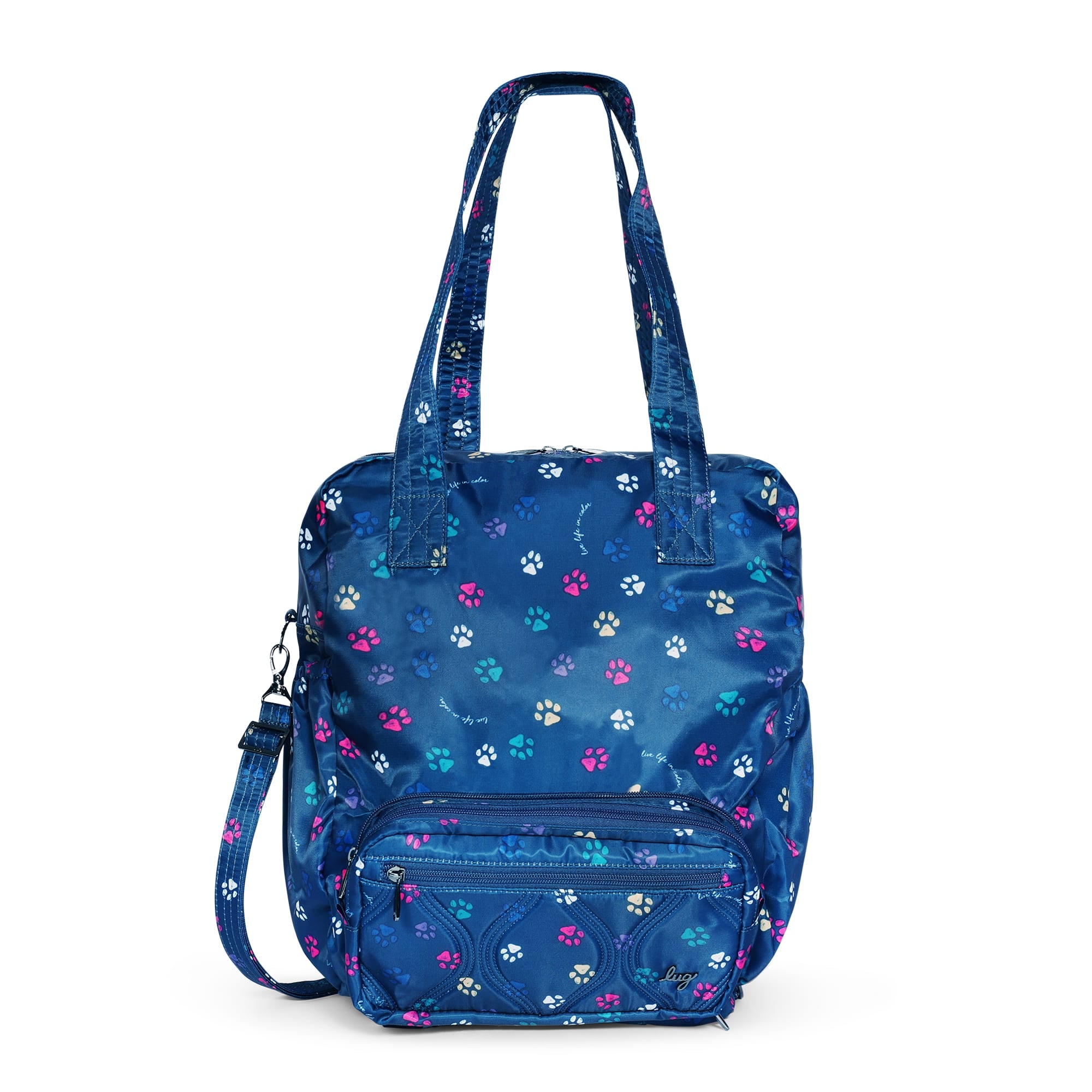 Crescendo Convertible Shopper with Crossbody - PAWS NAVY - crescendo_PawsNavy_01_01