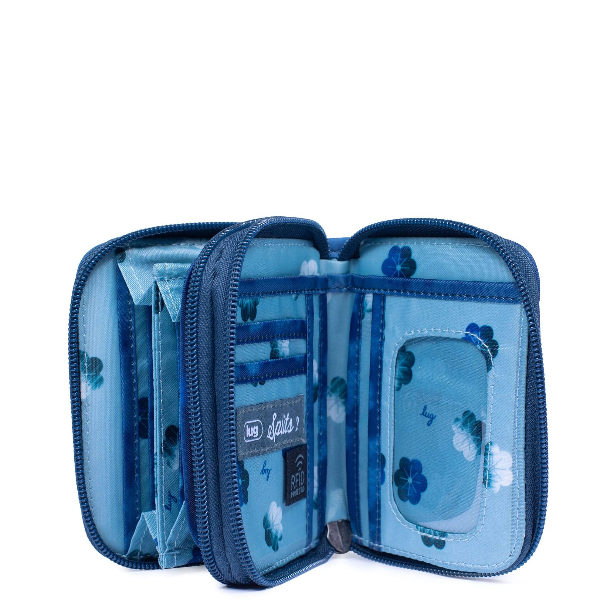 Splits Compact RFID Wallet - SHIBORI BLUE - splits2_ShiboriBlue_05